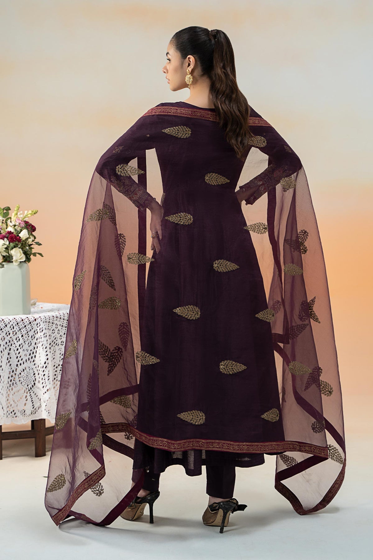 Maria B | Formal Wears | DW-EF25-68 -  Maria B Ladies Clothes - Original Designer Dress - House of Maryam