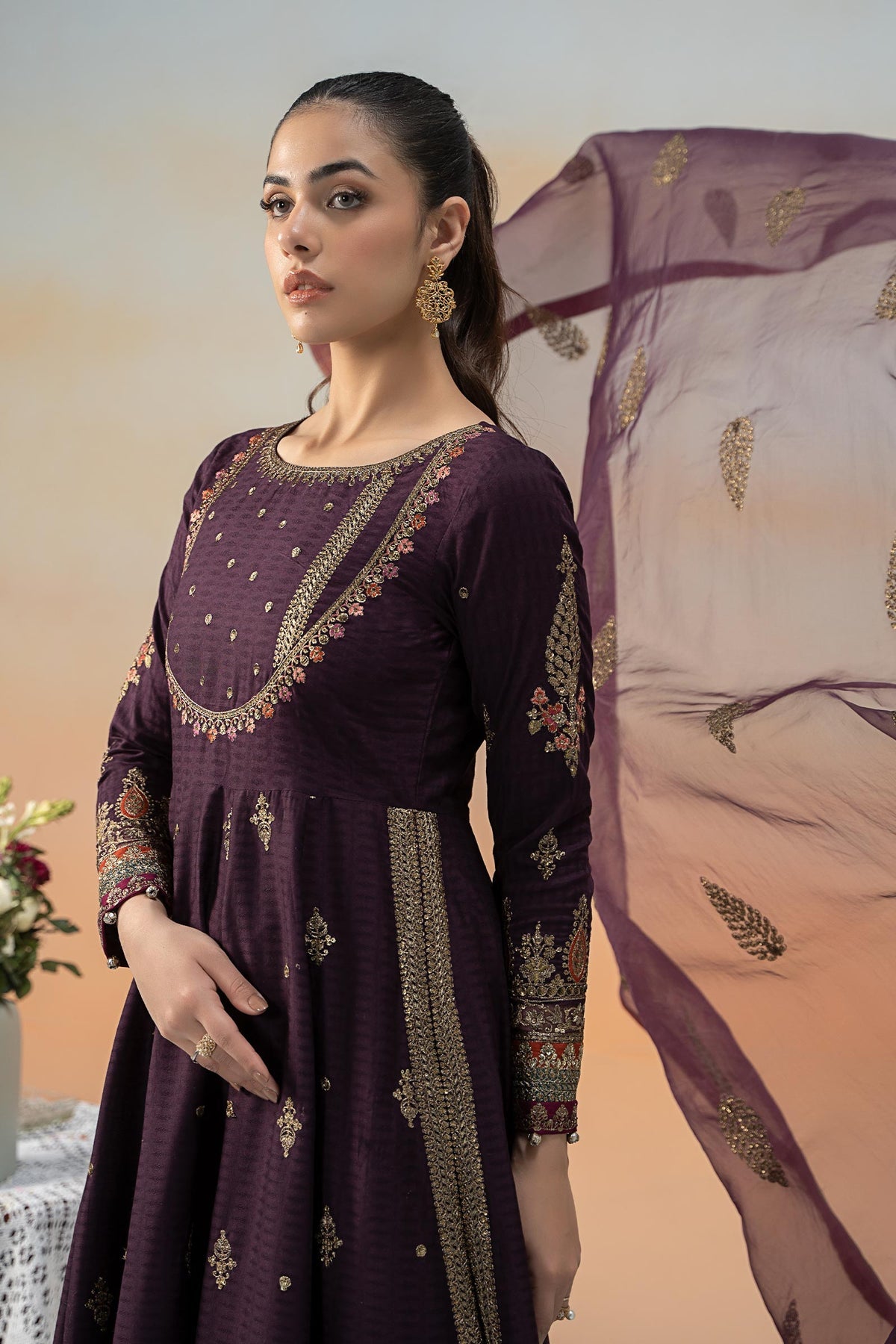 Maria B | Formal Wears | DW-EF25-68 -  Maria B Ladies Clothes - Original Designer Dress - House of Maryam