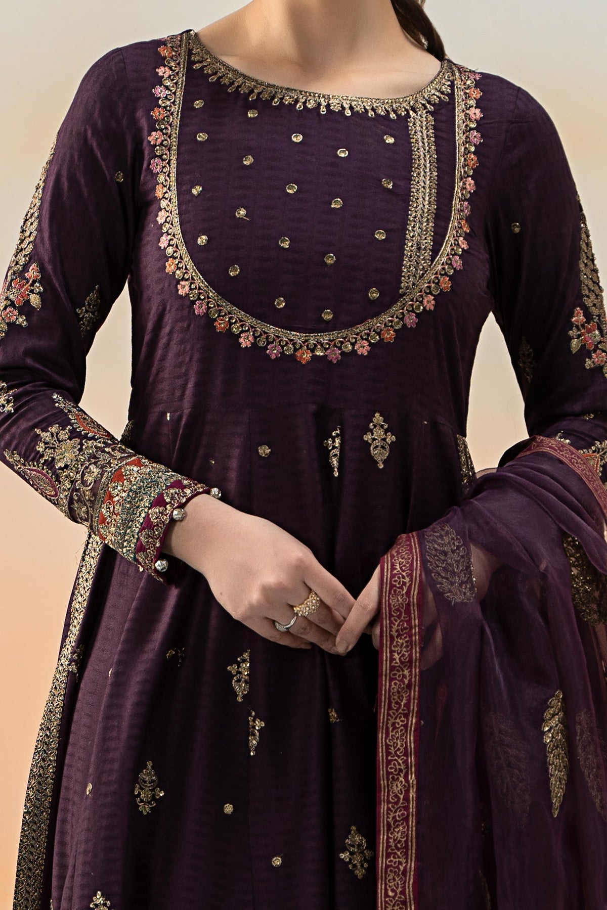 Maria B | Formal Wears | DW-EF25-68 -  Maria B Ladies Clothes - Original Designer Dress - House of Maryam