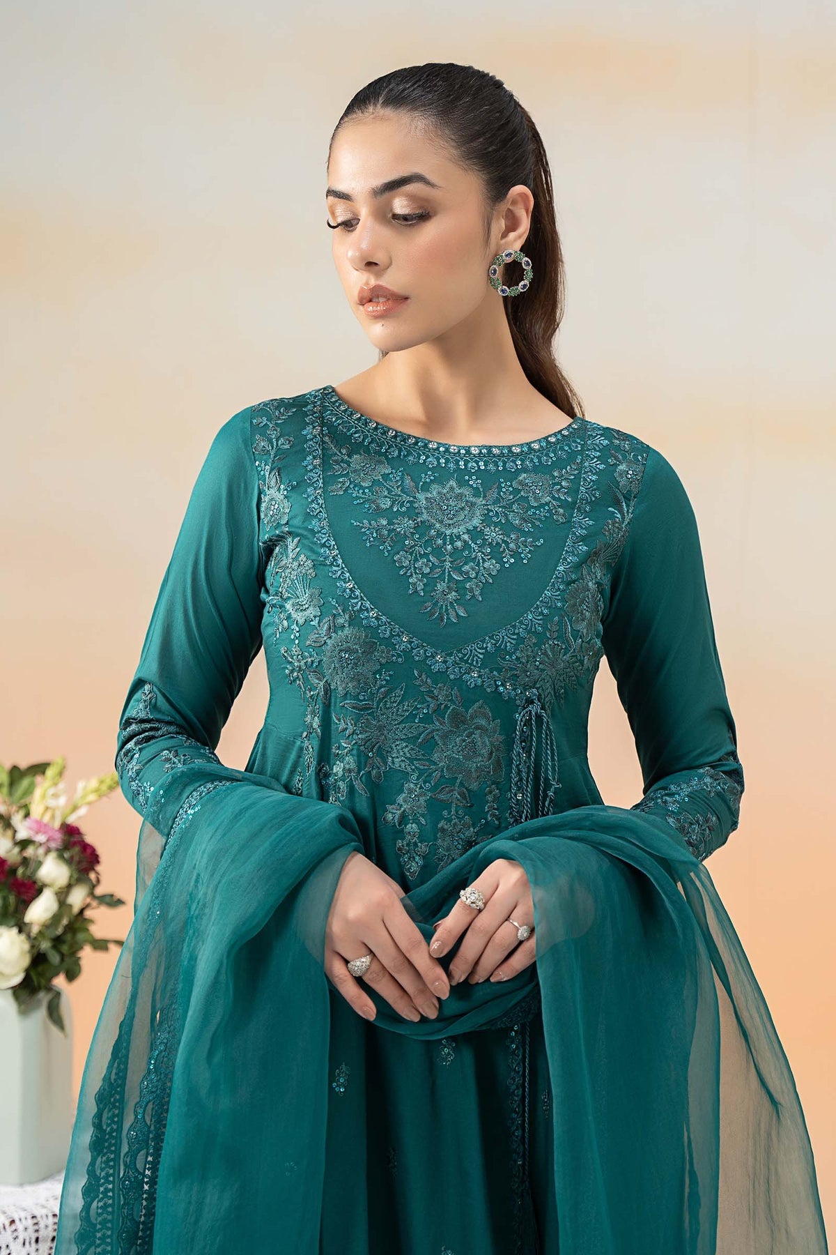 Maria B | Formal Wears | DW-EF25-83 -  Maria B Ladies Clothes - Original Designer Dress - House of Maryam