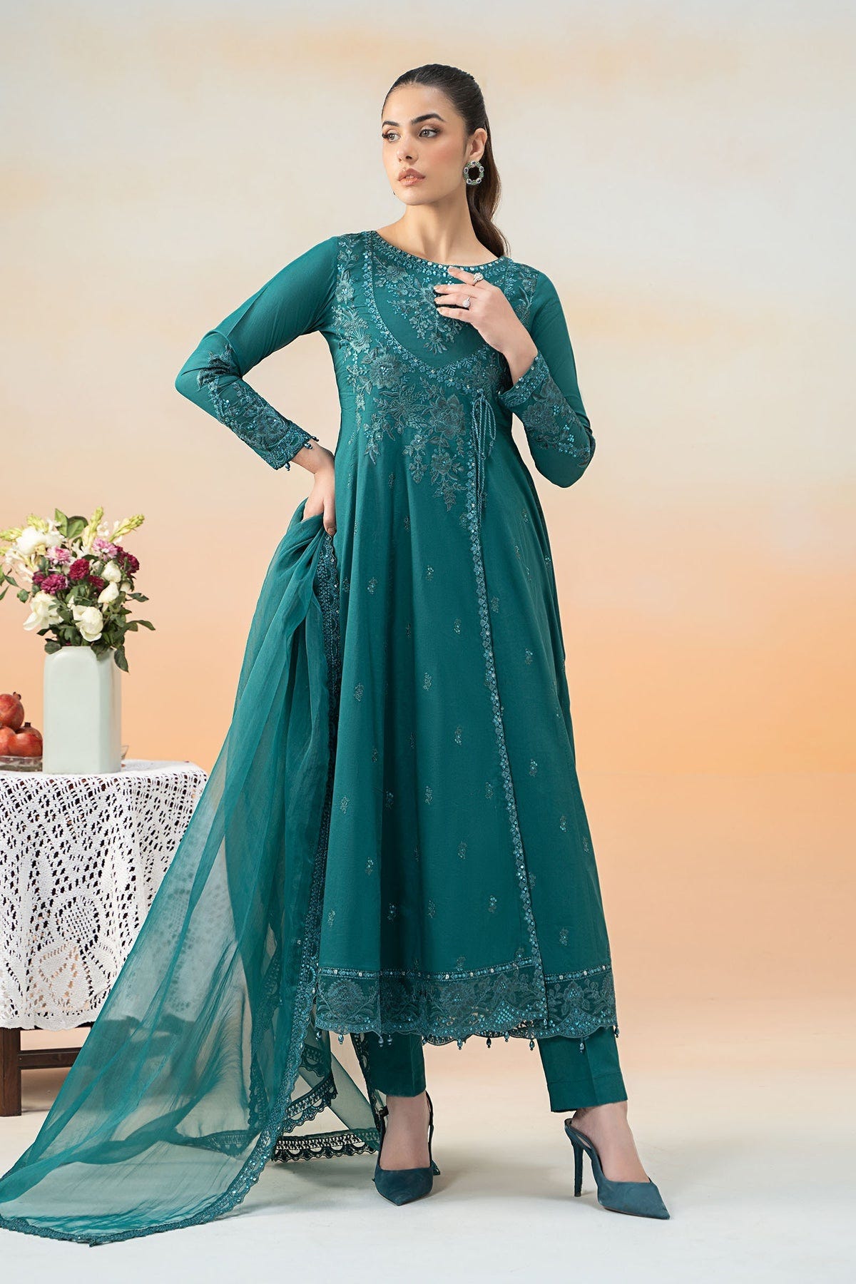 Maria B | Formal Wears | DW-EF25-83 -  Maria B Ladies Clothes - Original Designer Dress - House of Maryam