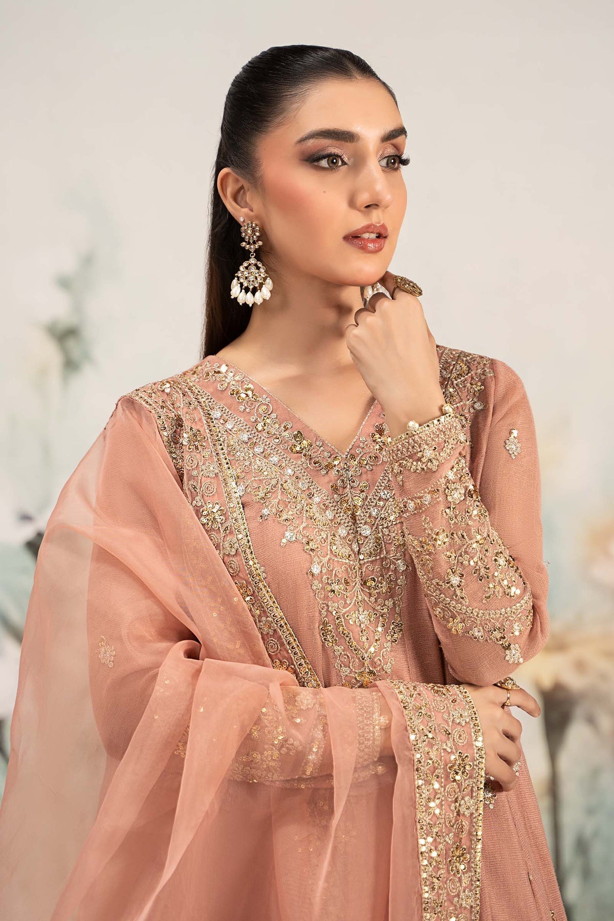 Maria B | Casual Pret 25 | DW-EF25-88 -  Maria B Ladies Clothes - Original Designer Dress - House of Maryam