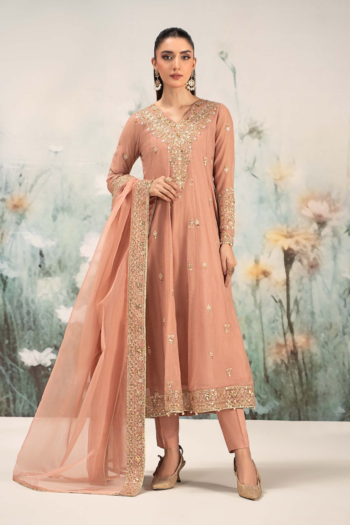 Maria B | Casual Pret 25 | DW-EF25-88 -  Maria B Ladies Clothes - Original Designer Dress - House of Maryam