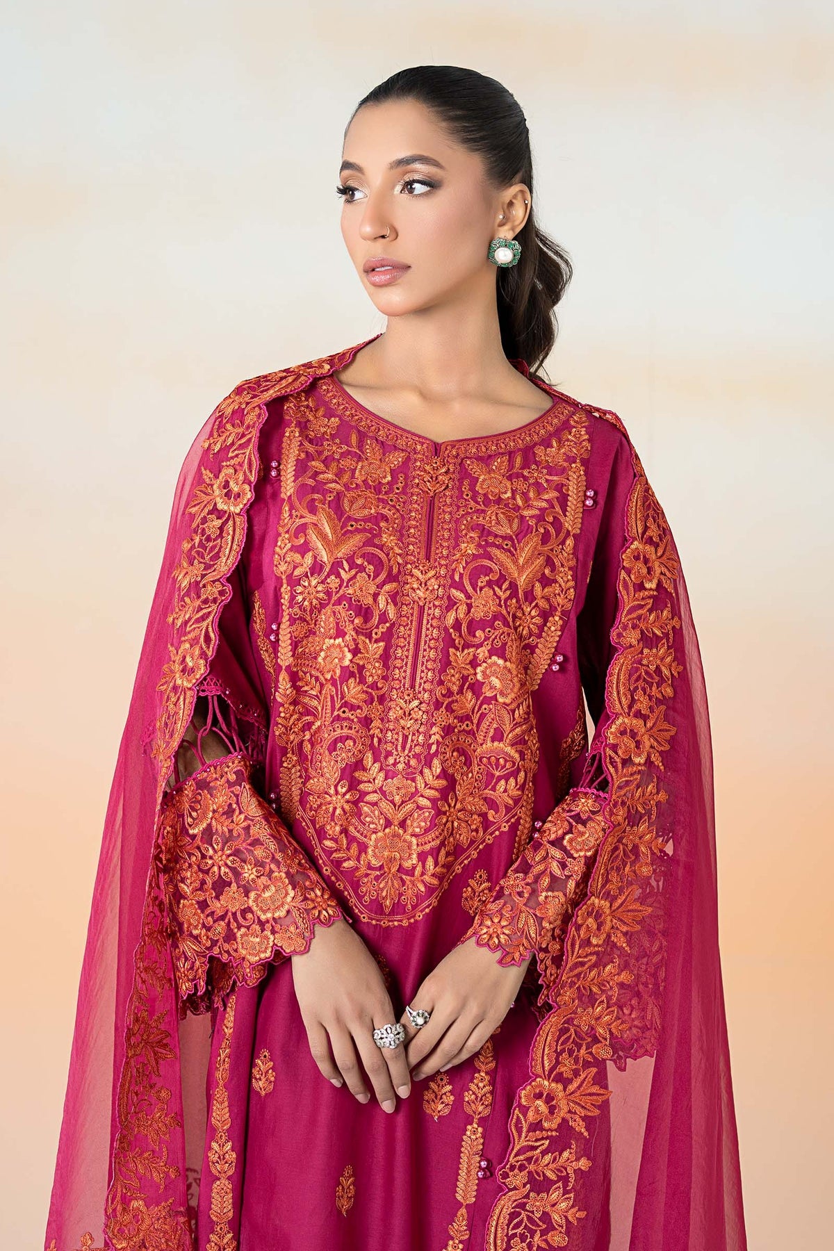 Maria B | Casual Pret 25 | DW-EF25-95 -  Maria B Ladies Clothes - Original Designer Dress - House of Maryam