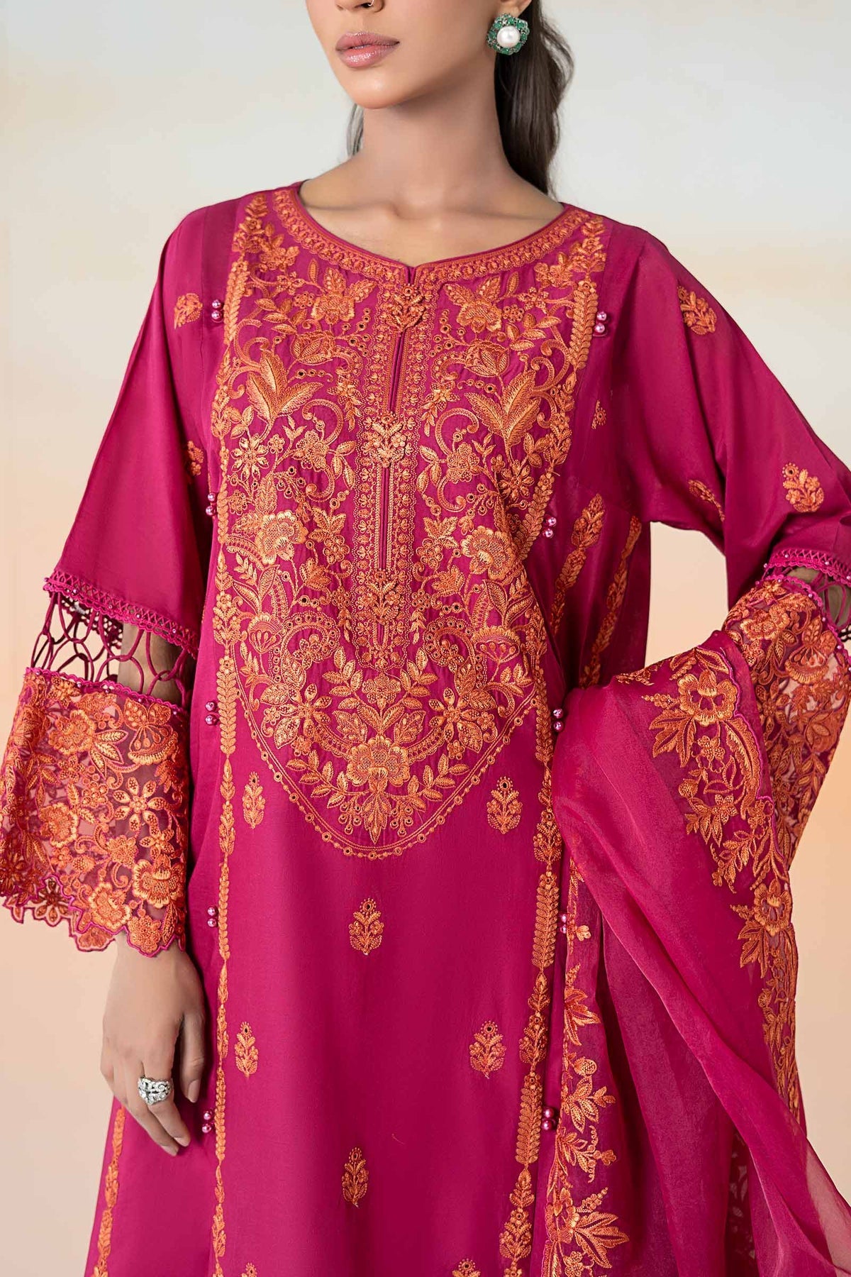 Maria B | Casual Pret 25 | DW-EF25-95 -  Maria B Ladies Clothes - Original Designer Dress - House of Maryam