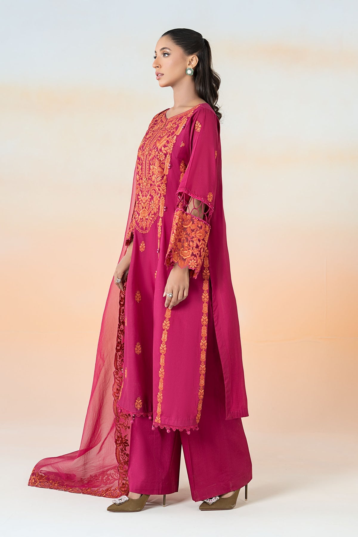 Maria B | Casual Pret 25 | DW-EF25-95 -  Maria B Ladies Clothes - Original Designer Dress - House of Maryam