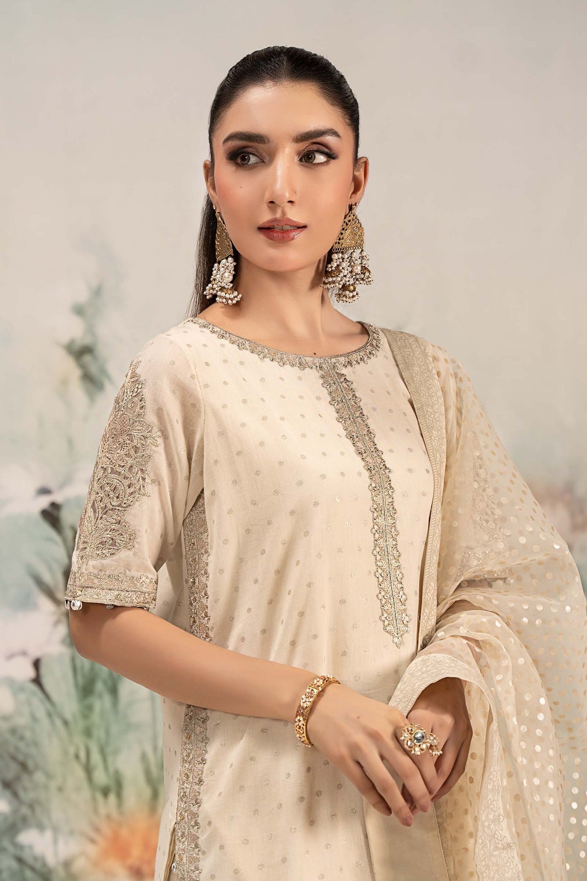 Maria B | Casual Pret 25 | DW-EF25-98 -  Maria B Ladies Clothes - Original Designer Dress - House of Maryam