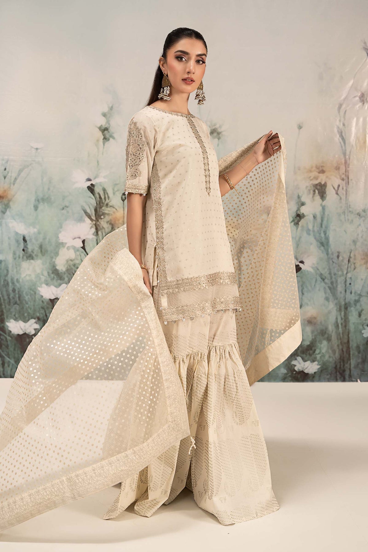 Maria B | Casual Pret 25 | DW-EF25-98 -  Maria B Ladies Clothes - Original Designer Dress - House of Maryam