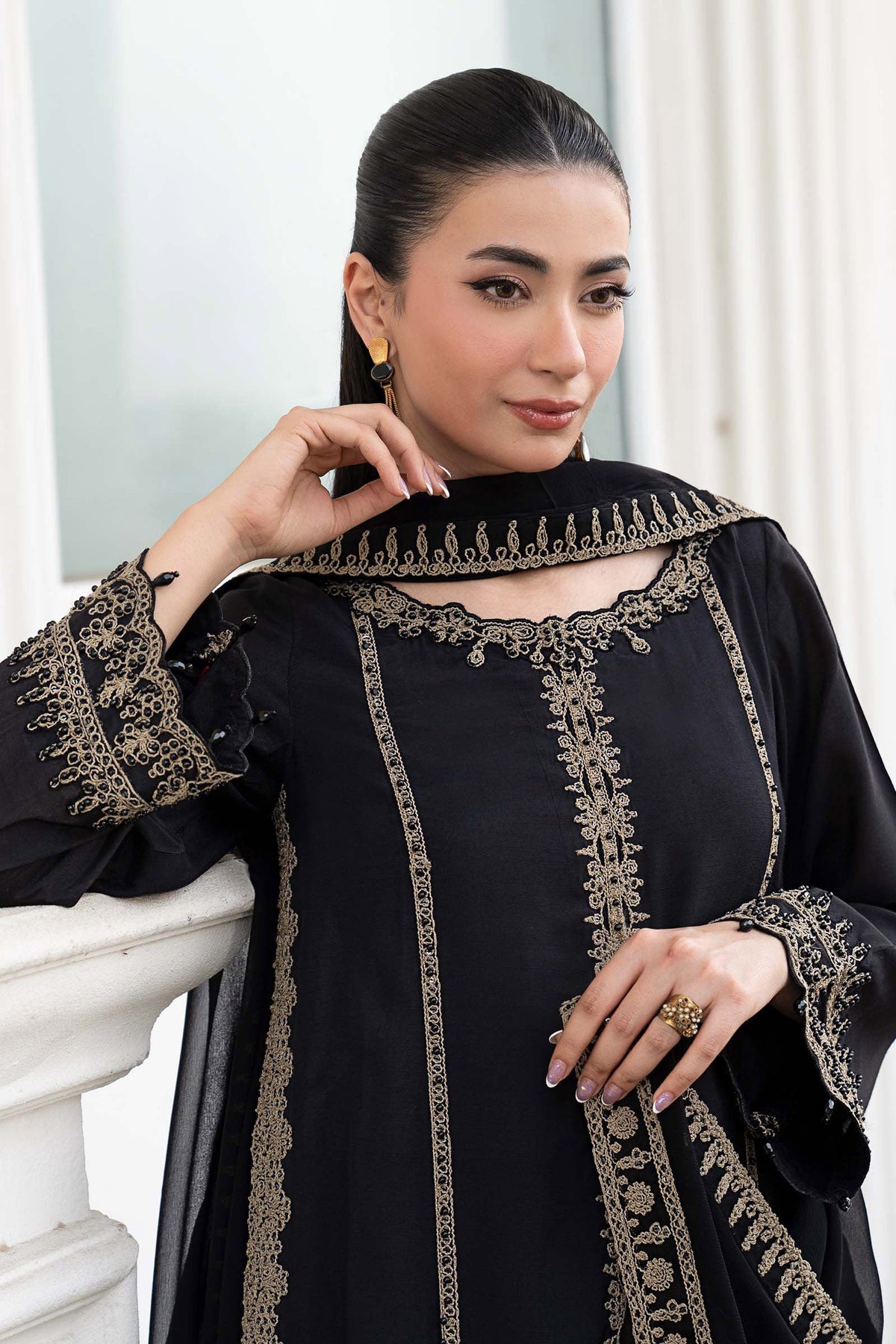 Maria B | Luxury Pret Pre Fall | DW-EF26-106-Black, image 3