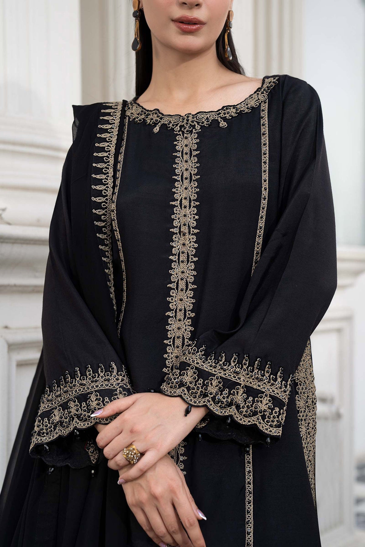 Maria B | Luxury Pret Pre Fall | DW-EF26-106-Black, image 4