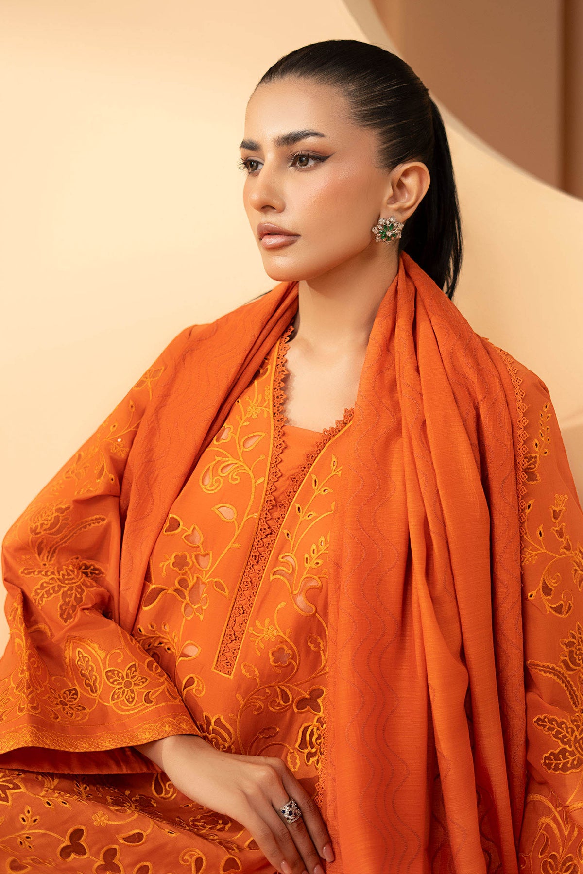 Maria B | Luxury Pret Pre Fall | DW-EF26-30-Orange, image 4