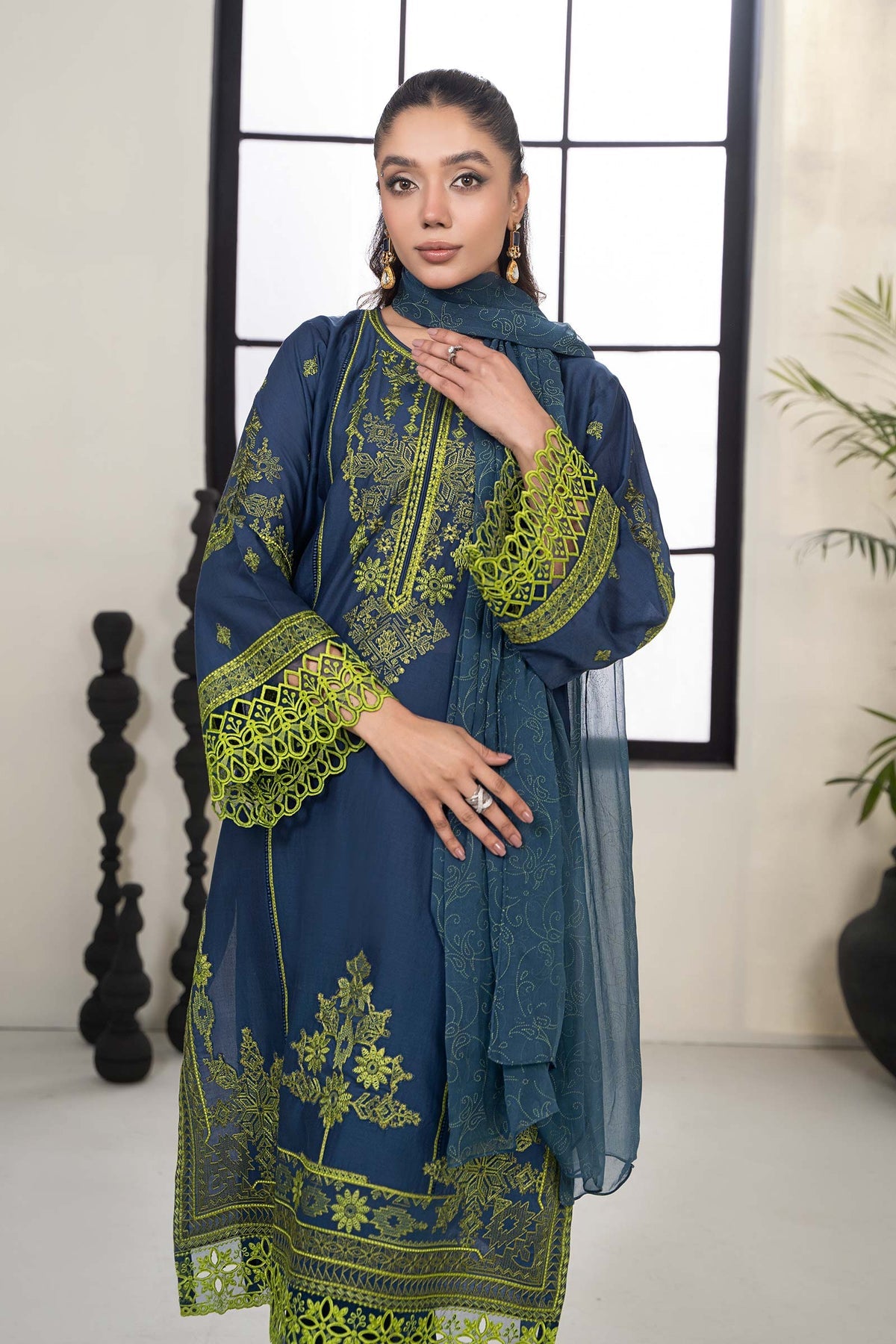 Maria B | Casual Pret 2024 | DW-EF24-103 -  Maria B Casuals - Original Designer Dress - House of Maryam
