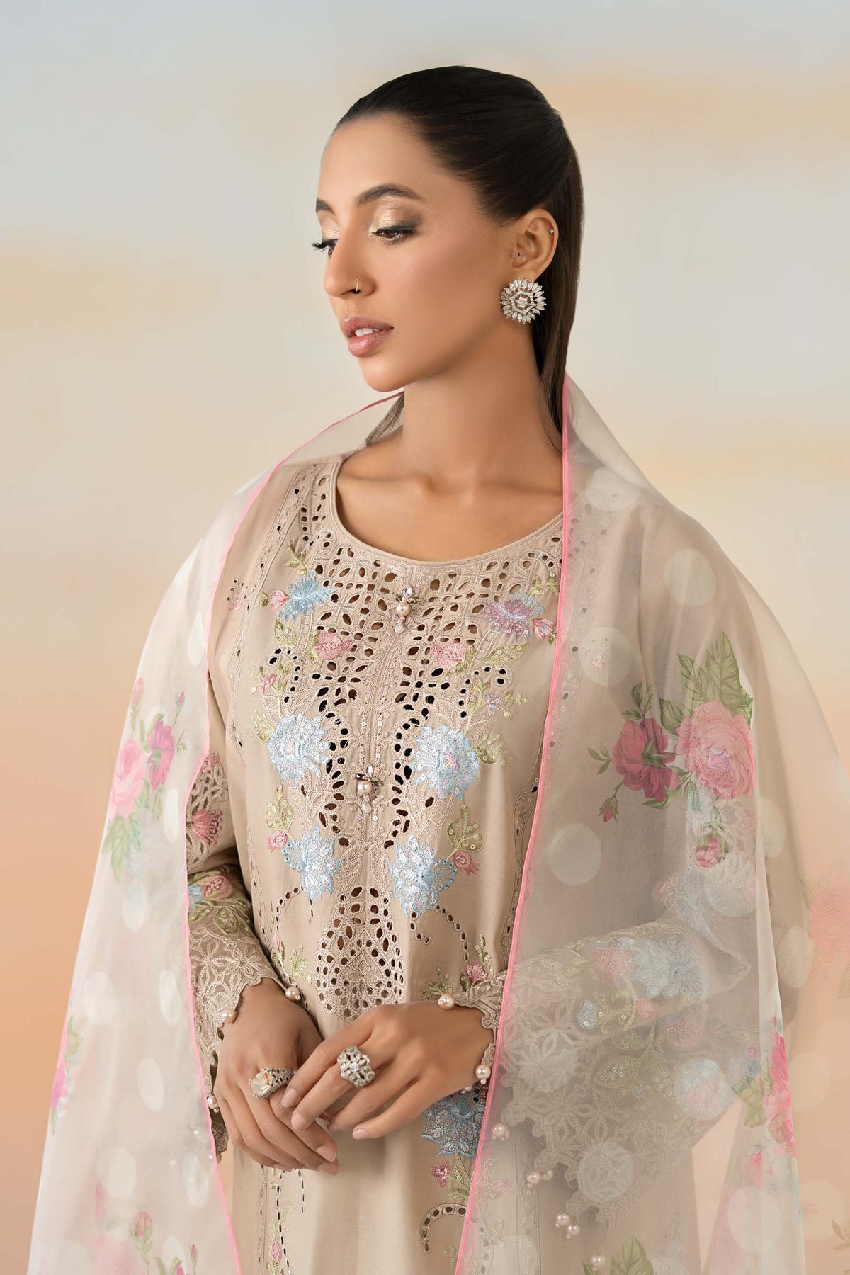Maria B | Casual Pret 25 | DW-EF25-05 -  Maria B Ladies Clothes - Original Designer Dress - House of Maryam