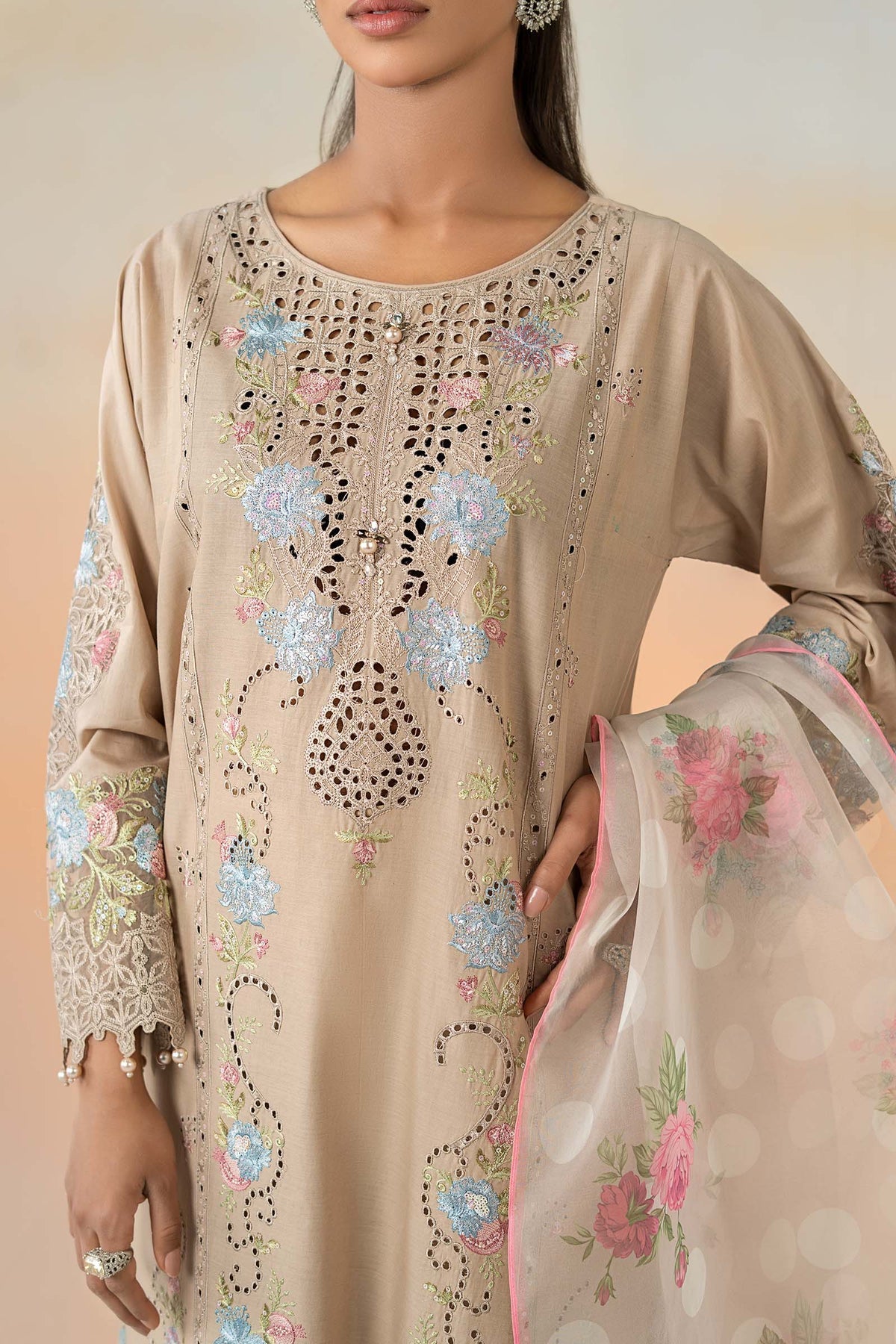 Maria B | Casual Pret 25 | DW-EF25-05 -  Maria B Ladies Clothes - Original Designer Dress - House of Maryam