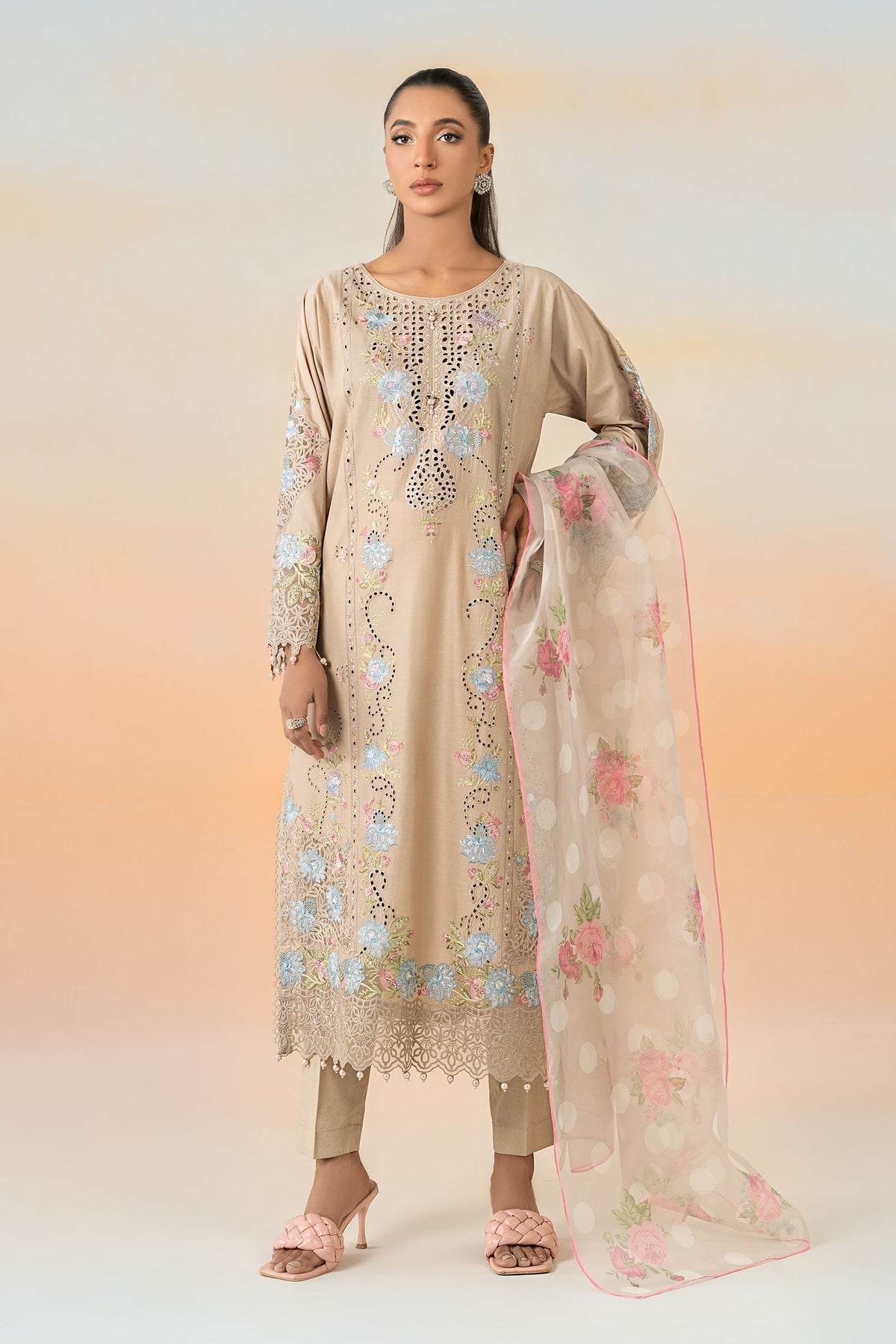 Maria B | Casual Pret 25 | DW-EF25-05 -  Maria B Ladies Clothes - Original Designer Dress - House of Maryam