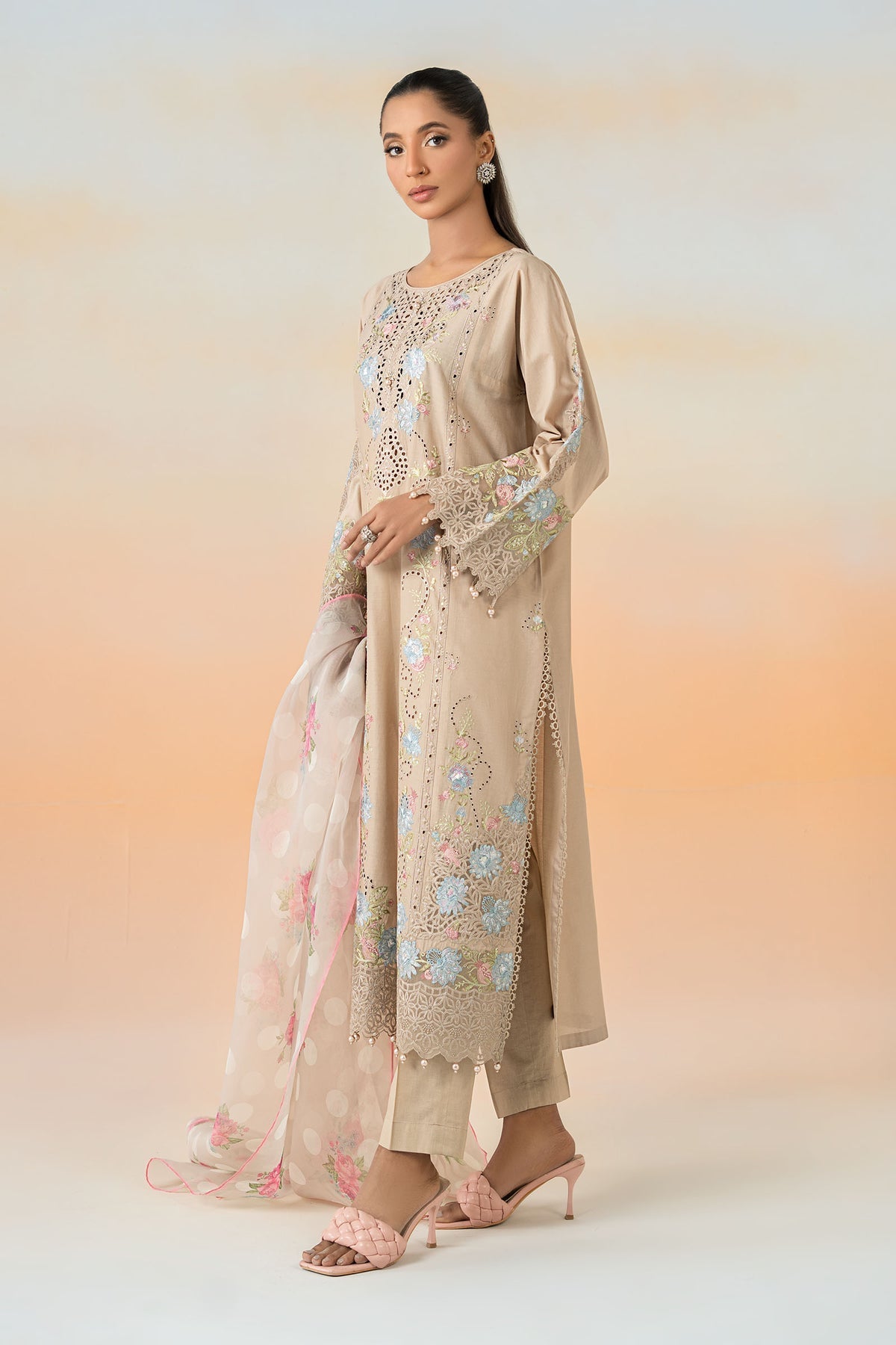 Maria B | Casual Pret 25 | DW-EF25-05 -  Maria B Ladies Clothes - Original Designer Dress - House of Maryam
