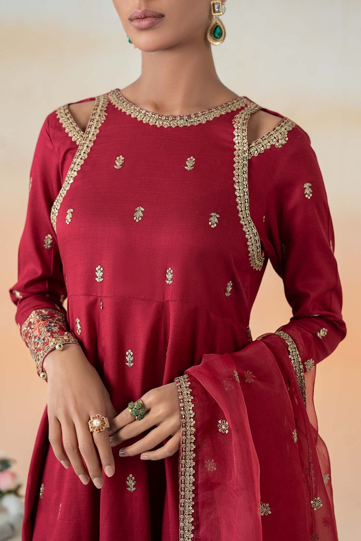 Maria B | Formal Wears | DW-EF25-19 -  Maria B Ladies Clothes - Original Designer Dress - House of Maryam