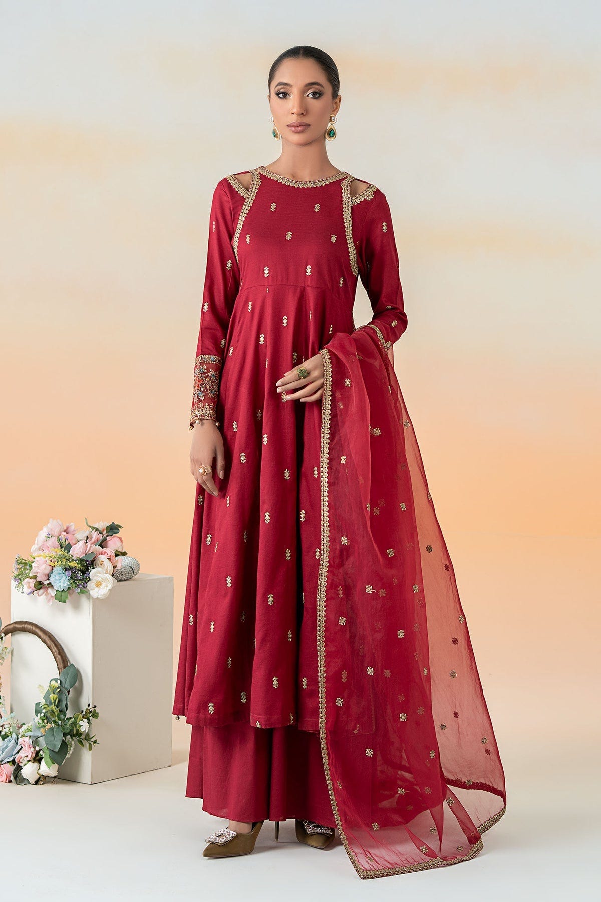 Maria B | Formal Wears | DW-EF25-19 -  Maria B Ladies Clothes - Original Designer Dress - House of Maryam