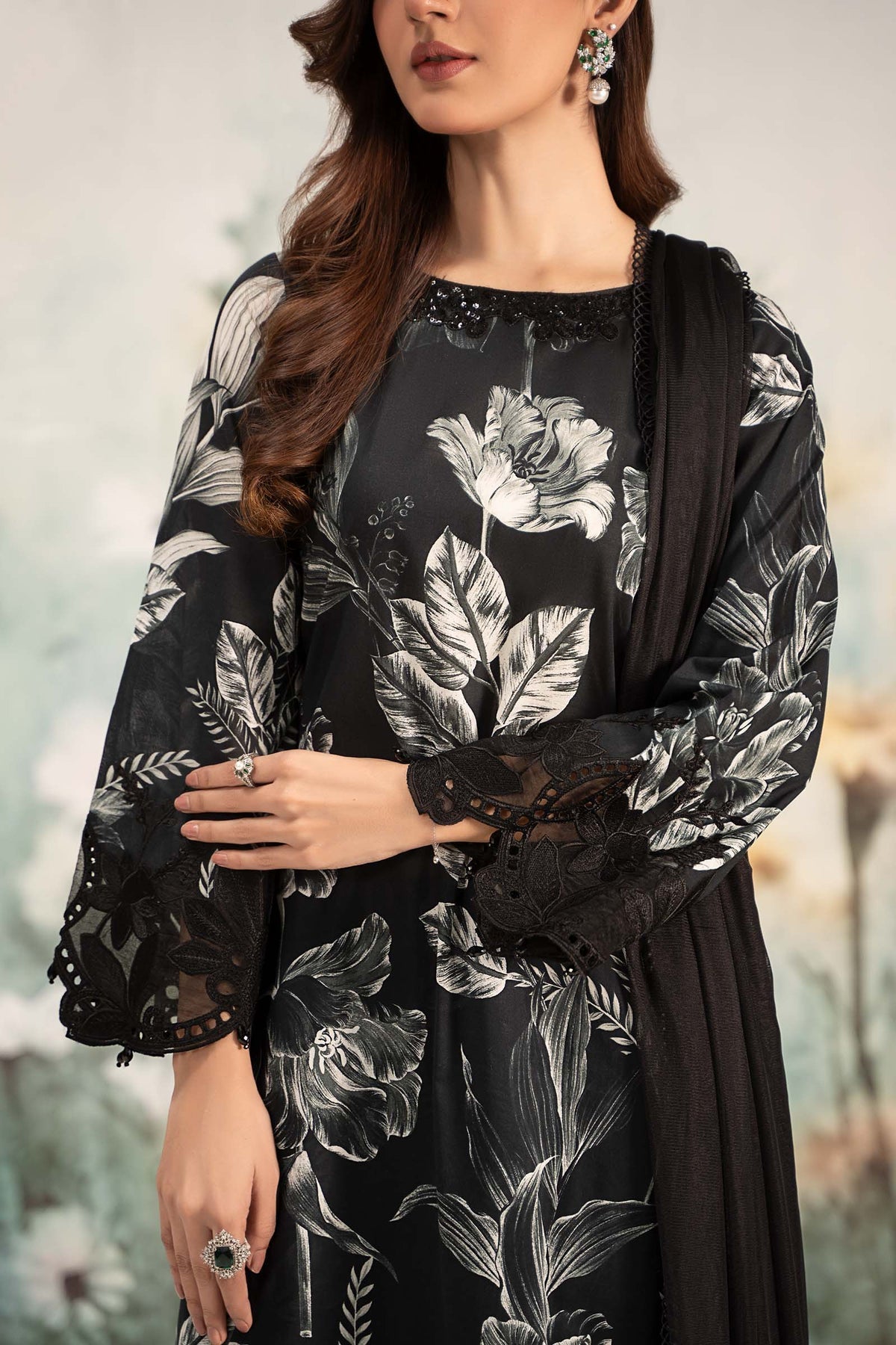 Maria B | Casual Pret 25 | DW-EF25-29 -  Maria B Ladies Clothes - Original Designer Dress - House of Maryam