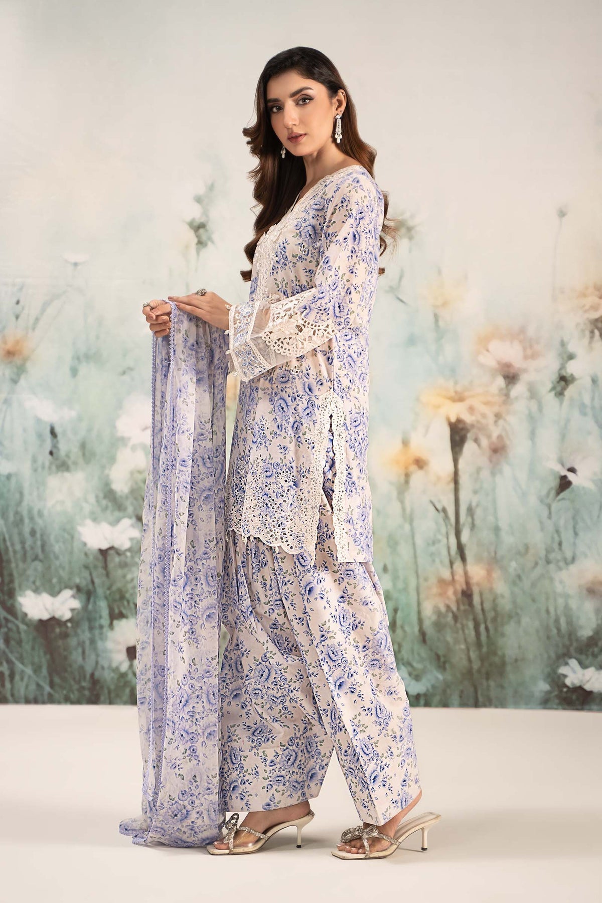 Maria B | Casual Pret 25 | DW-EF25-36 -  Maria B Ladies Clothes - Original Designer Dress - House of Maryam