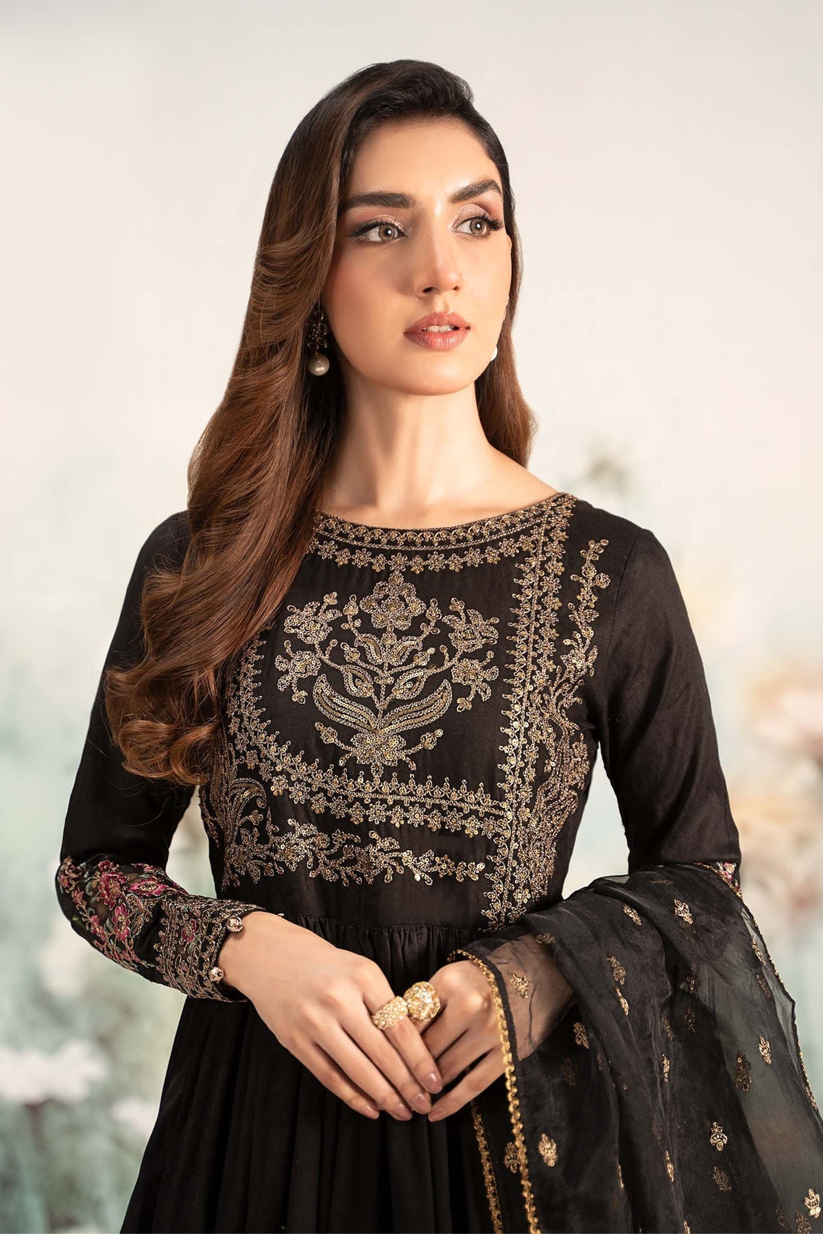 Maria B | Casual Pret 25 | DW-EF25-43 -  Maria B Ladies Clothes - Original Designer Dress - House of Maryam