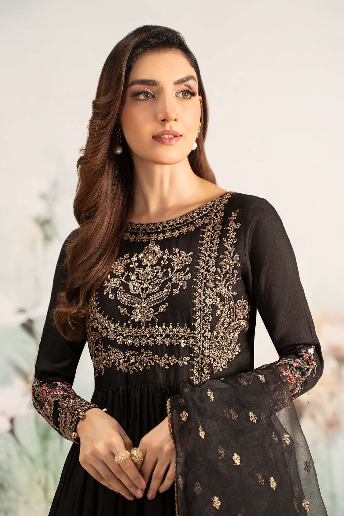 Maria B | Casual Pret 25 | DW-EF25-43 -  Maria B Ladies Clothes - Original Designer Dress - House of Maryam