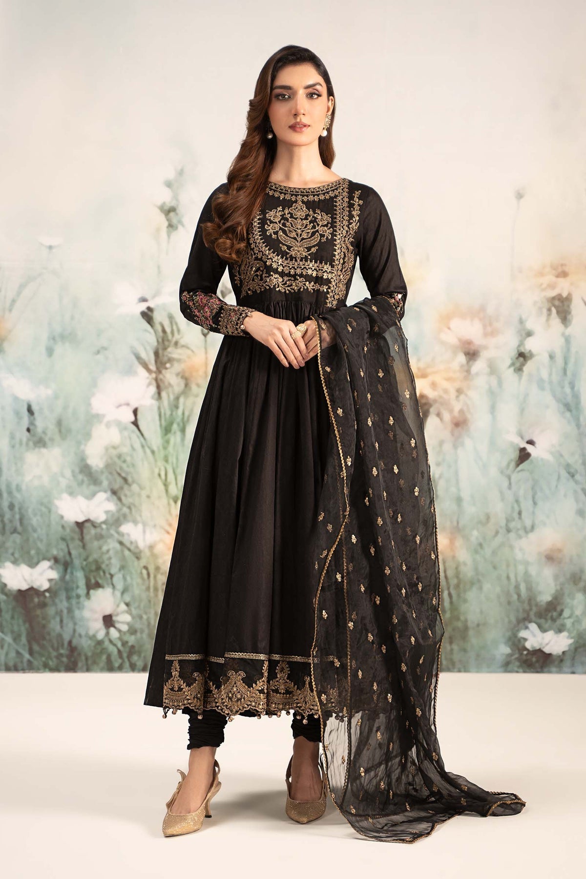 Maria B | Casual Pret 25 | DW-EF25-43 -  Maria B Ladies Clothes - Original Designer Dress - House of Maryam