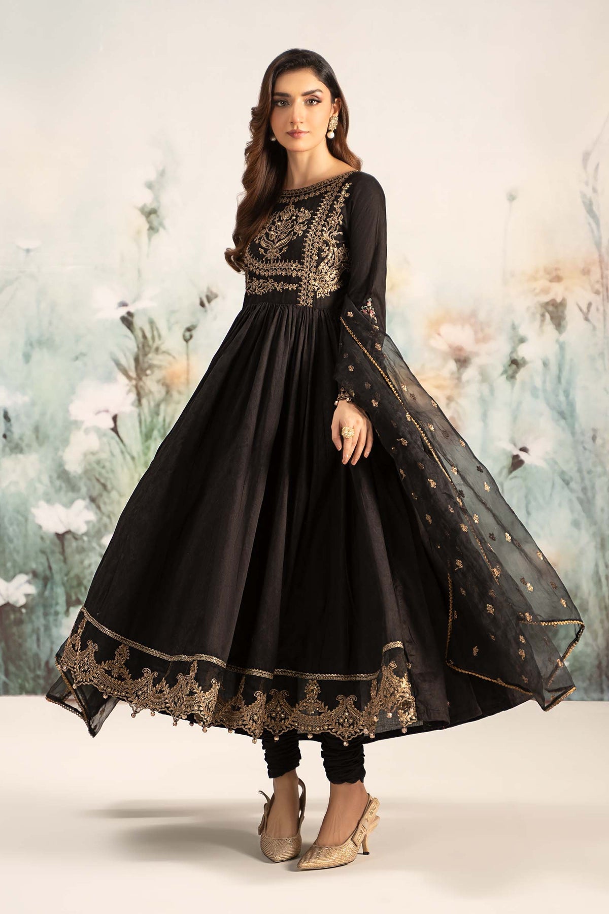 Maria B | Casual Pret 25 | DW-EF25-43 -  Maria B Ladies Clothes - Original Designer Dress - House of Maryam