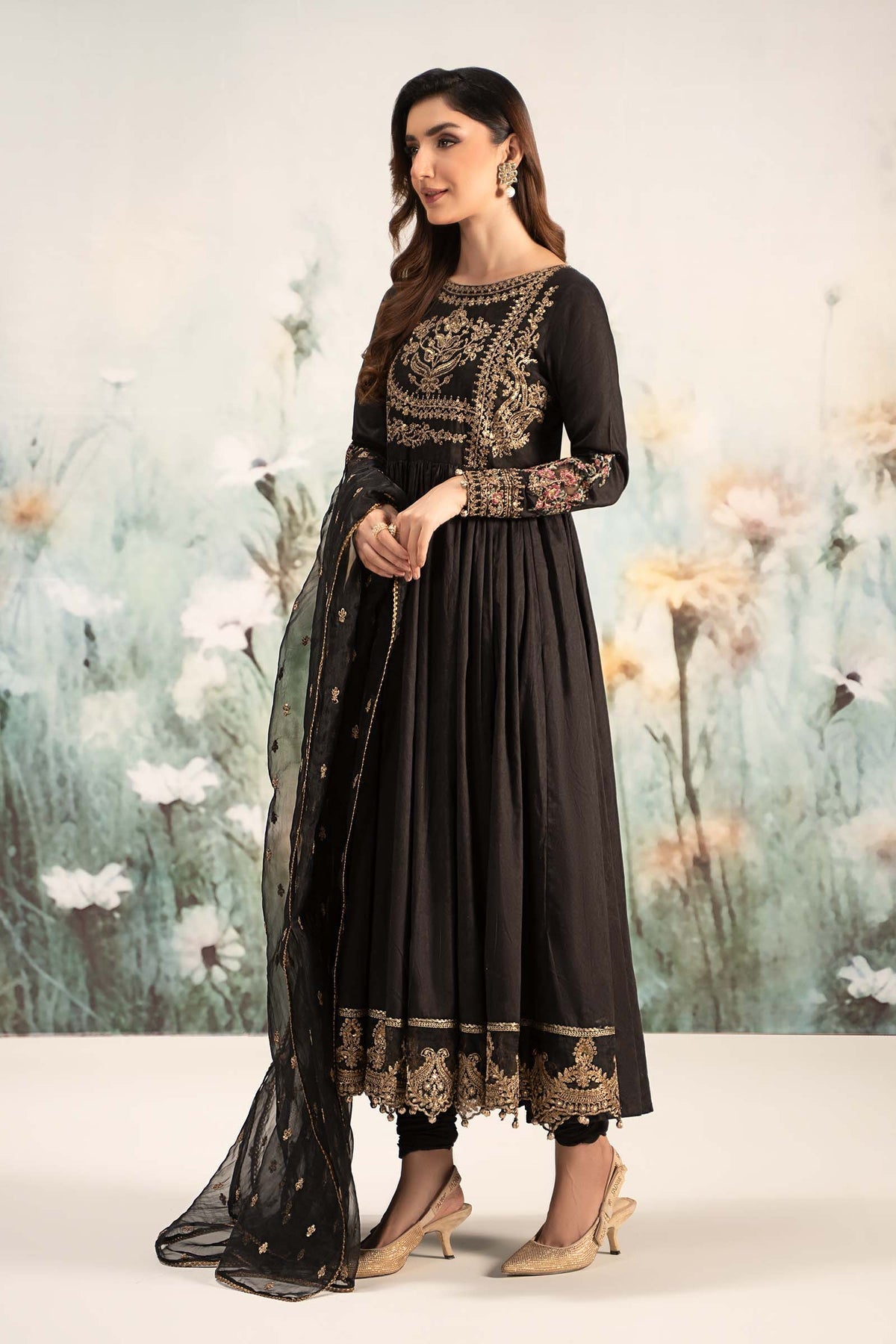 Maria B | Casual Pret 25 | DW-EF25-43 -  Maria B Ladies Clothes - Original Designer Dress - House of Maryam