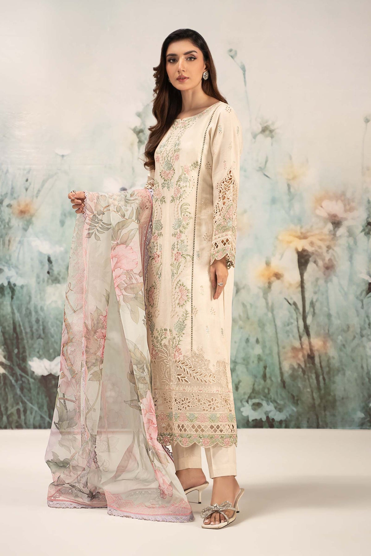 Maria B | Casual Pret 25 | DW-EF25-47 -  Maria B Ladies Clothes - Original Designer Dress - House of Maryam