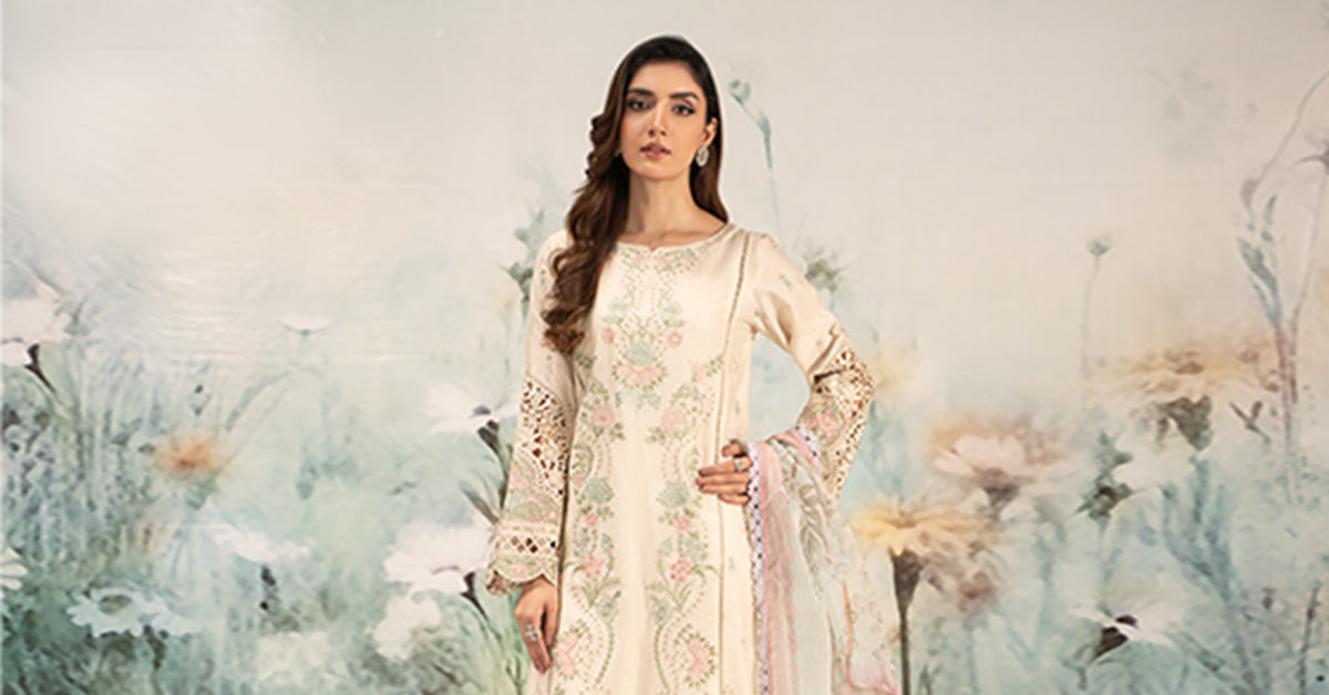 Maira B | Ready to Wear | DW-EF25-47 -  Maria B Luxury Pret -  House of Maryam