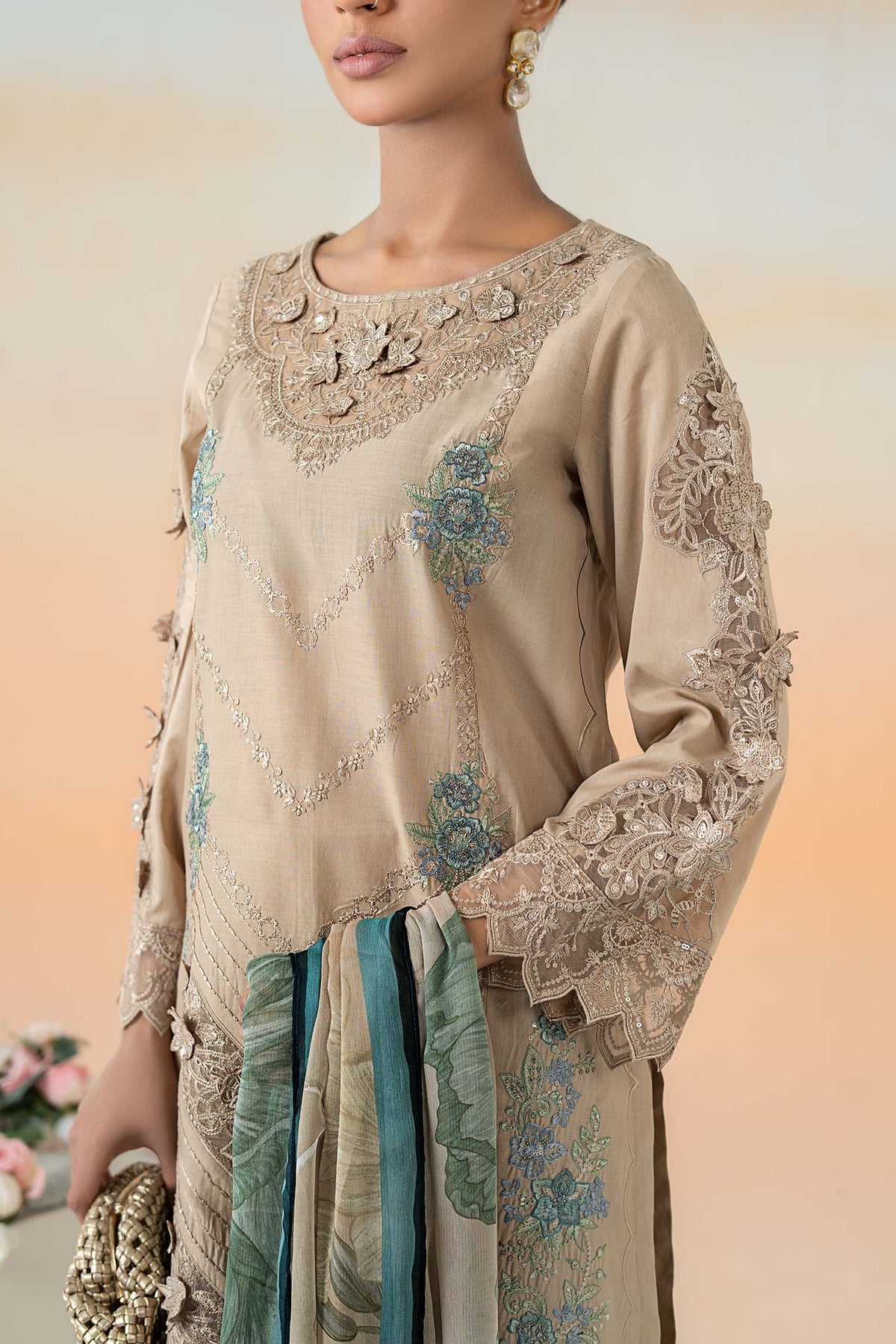 Maria B | Formal Wears | DW-EF25-53 -  Maria B Ladies Clothes - Original Designer Dress - House of Maryam