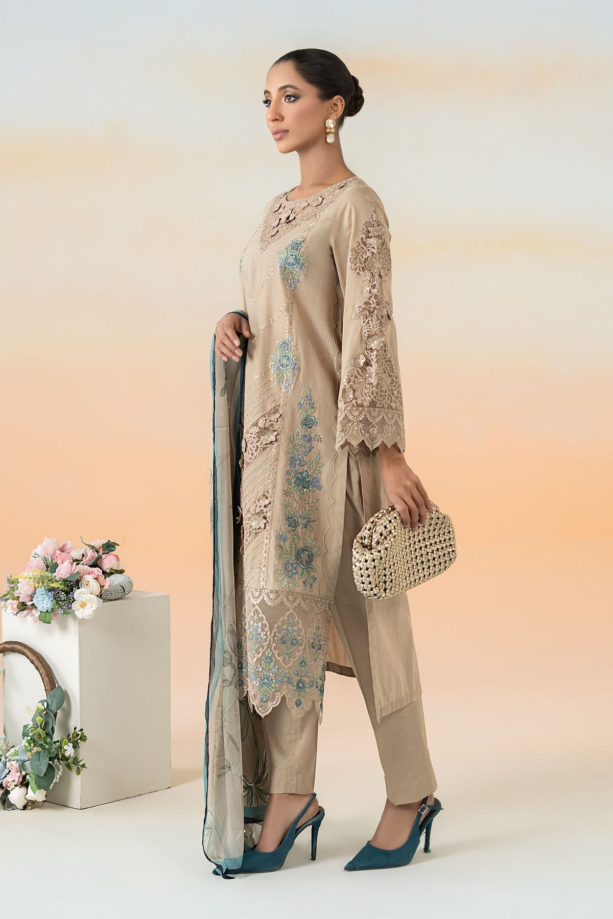 Maria B | Formal Wears | DW-EF25-53 -  Maria B Ladies Clothes - Original Designer Dress - House of Maryam