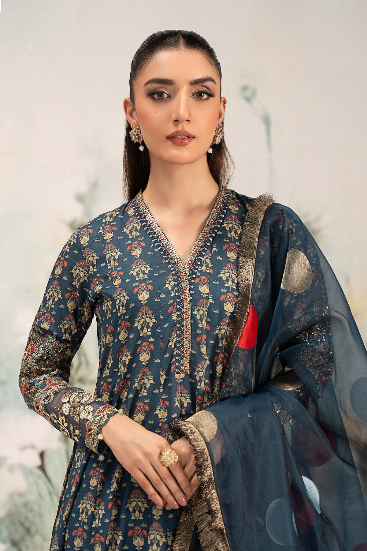 Maria B | Casual Pret 25 | DW-EF25-54 -  Maria B Ladies Clothes - Original Designer Dress - House of Maryam