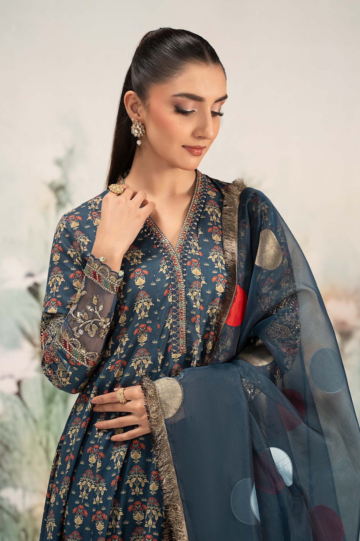 Maria B | Casual Pret 25 | DW-EF25-54 -  Maria B Ladies Clothes - Original Designer Dress - House of Maryam