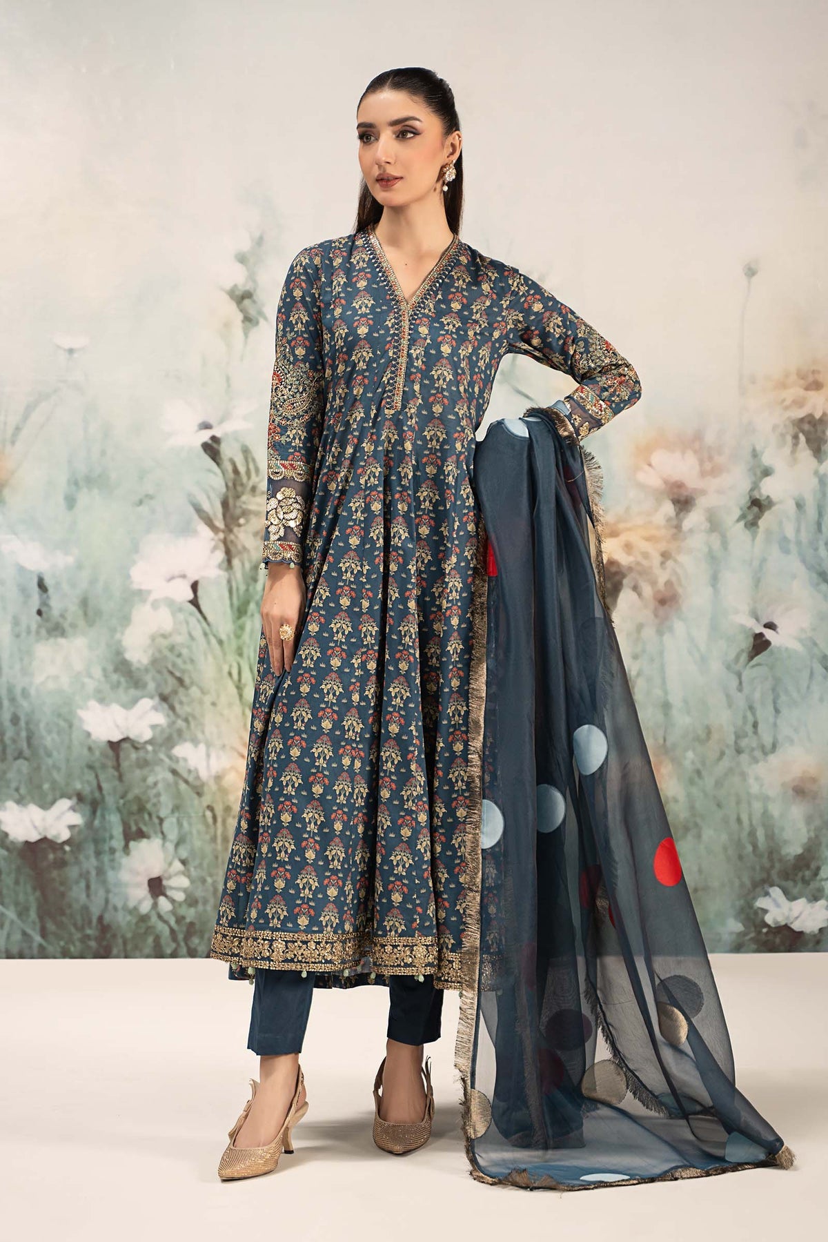 Maria B | Casual Pret 25 | DW-EF25-54 -  Maria B Ladies Clothes - Original Designer Dress - House of Maryam