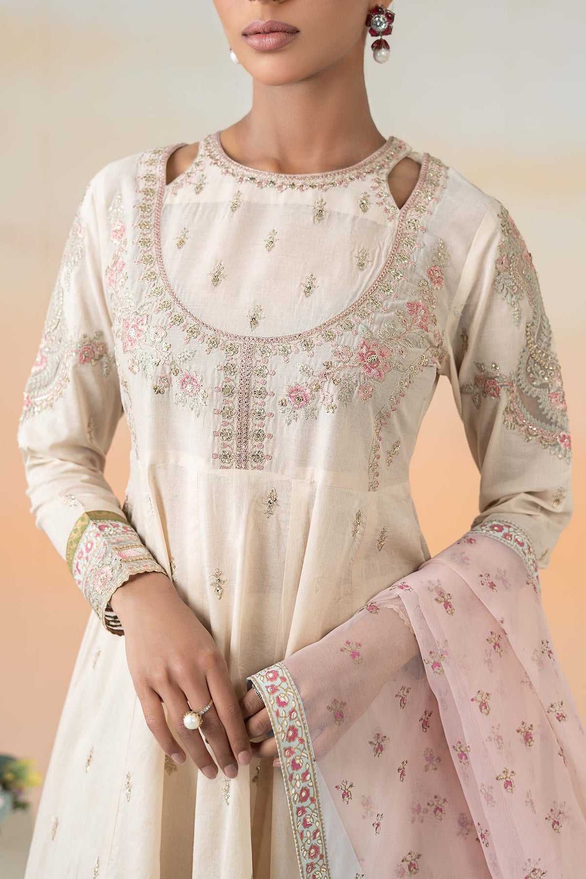 Maria B | Formal Wears | DW-EF25-60 -  Maria B Ladies Clothes - Original Designer Dress - House of Maryam
