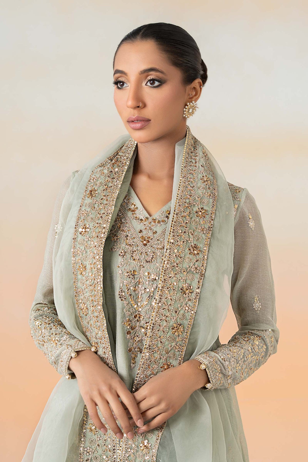 Maria B | Luxury Pret 25 | DW-EF25-88 -  Maria B Ladies Clothes - Original Designer Dress - House of Maryam