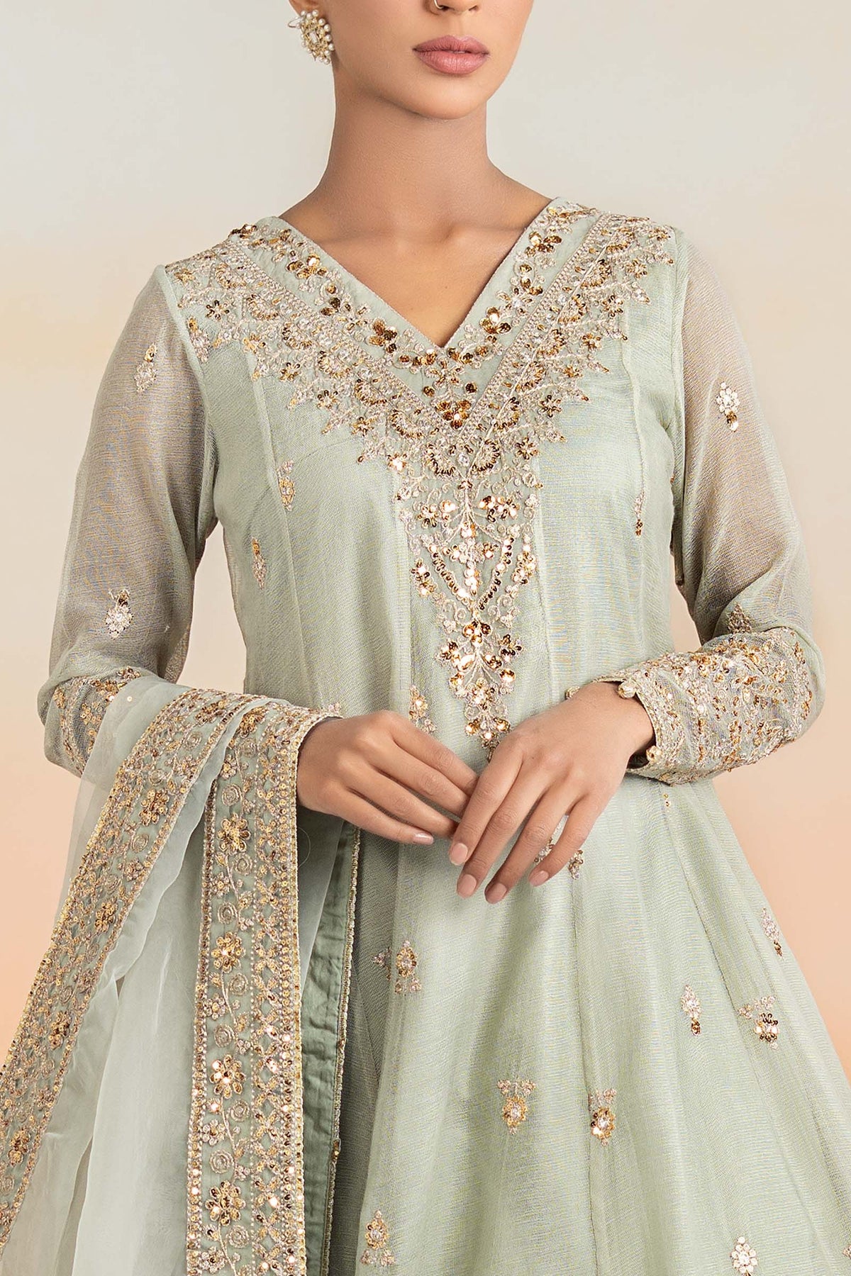 Maria B | Formal Wears | DW-EF25-88 -  Maria B Ladies Clothes - Original Designer Dress - House of Maryam