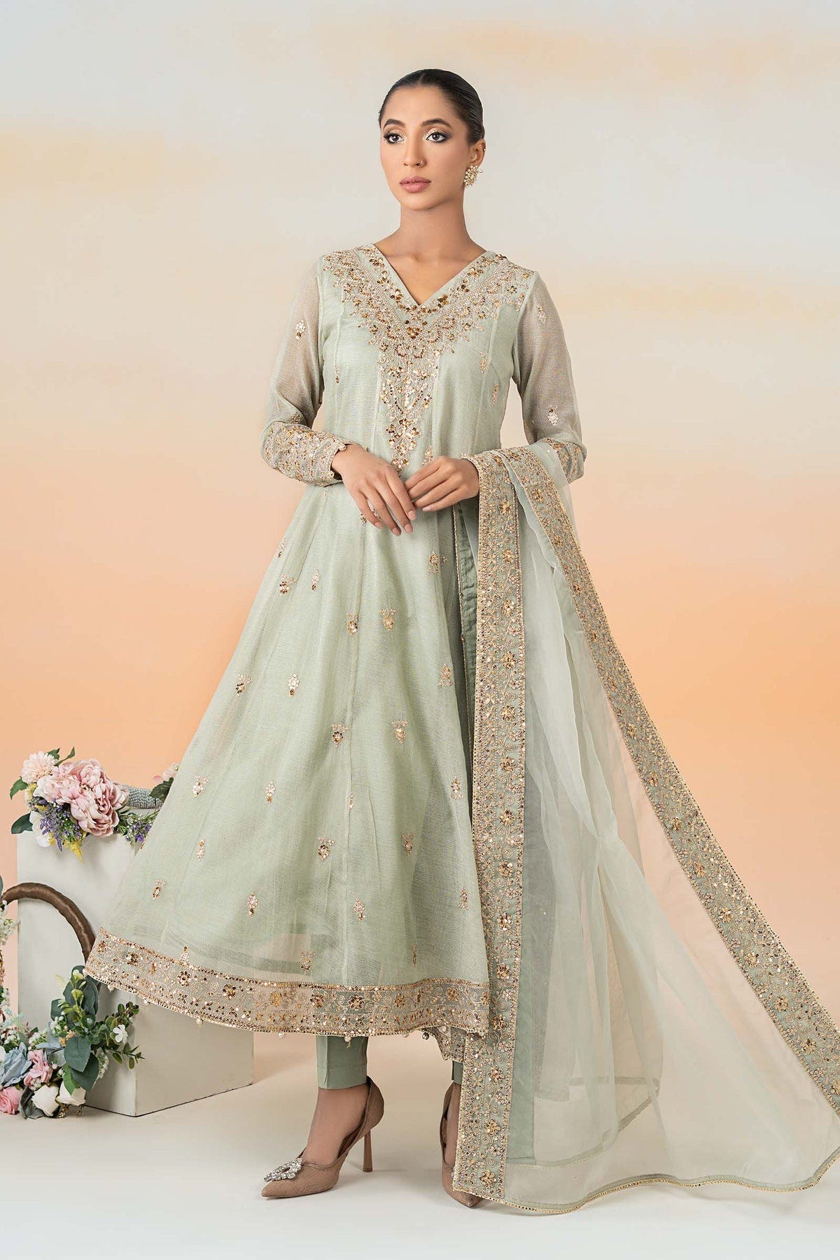 Maria B | Formal Wears | DW-EF25-88 -  Maria B Ladies Clothes - Original Designer Dress - House of Maryam