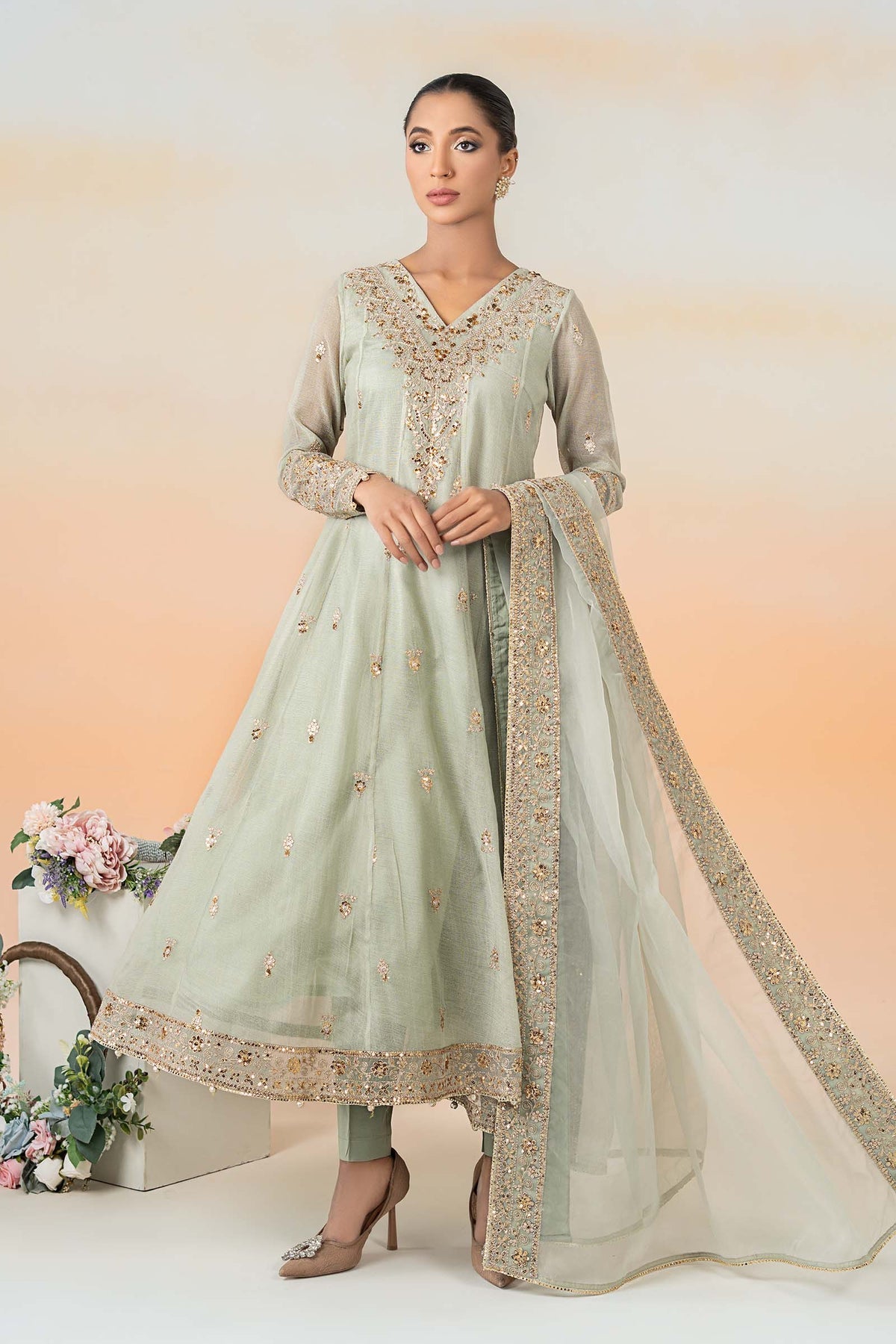 Maria B | Formal Wears | DW-EF25-88 -  Maria B Ladies Clothes - Original Designer Dress - House of Maryam