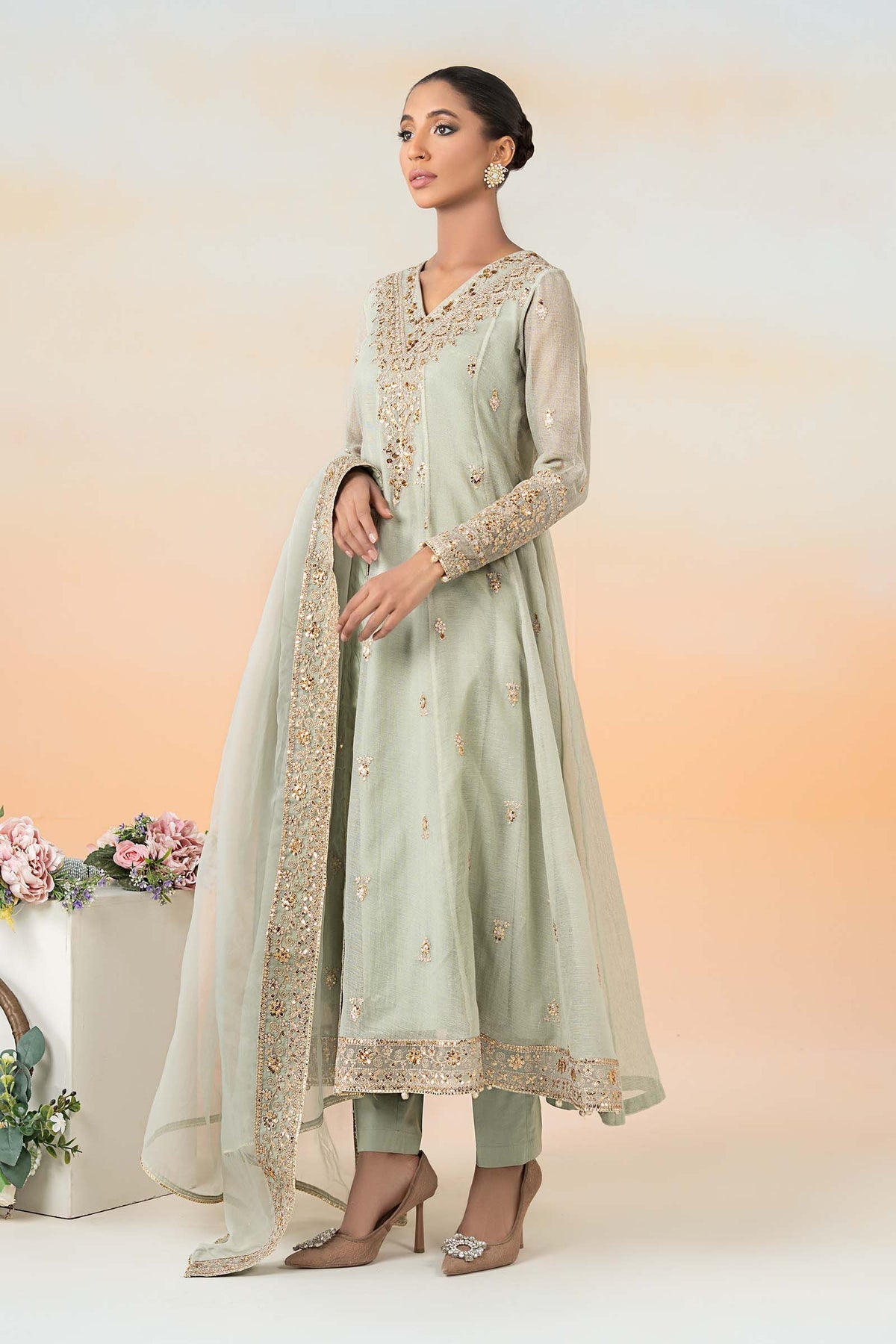 Maria B | Formal Wears | DW-EF25-88 -  Maria B Ladies Clothes - Original Designer Dress - House of Maryam