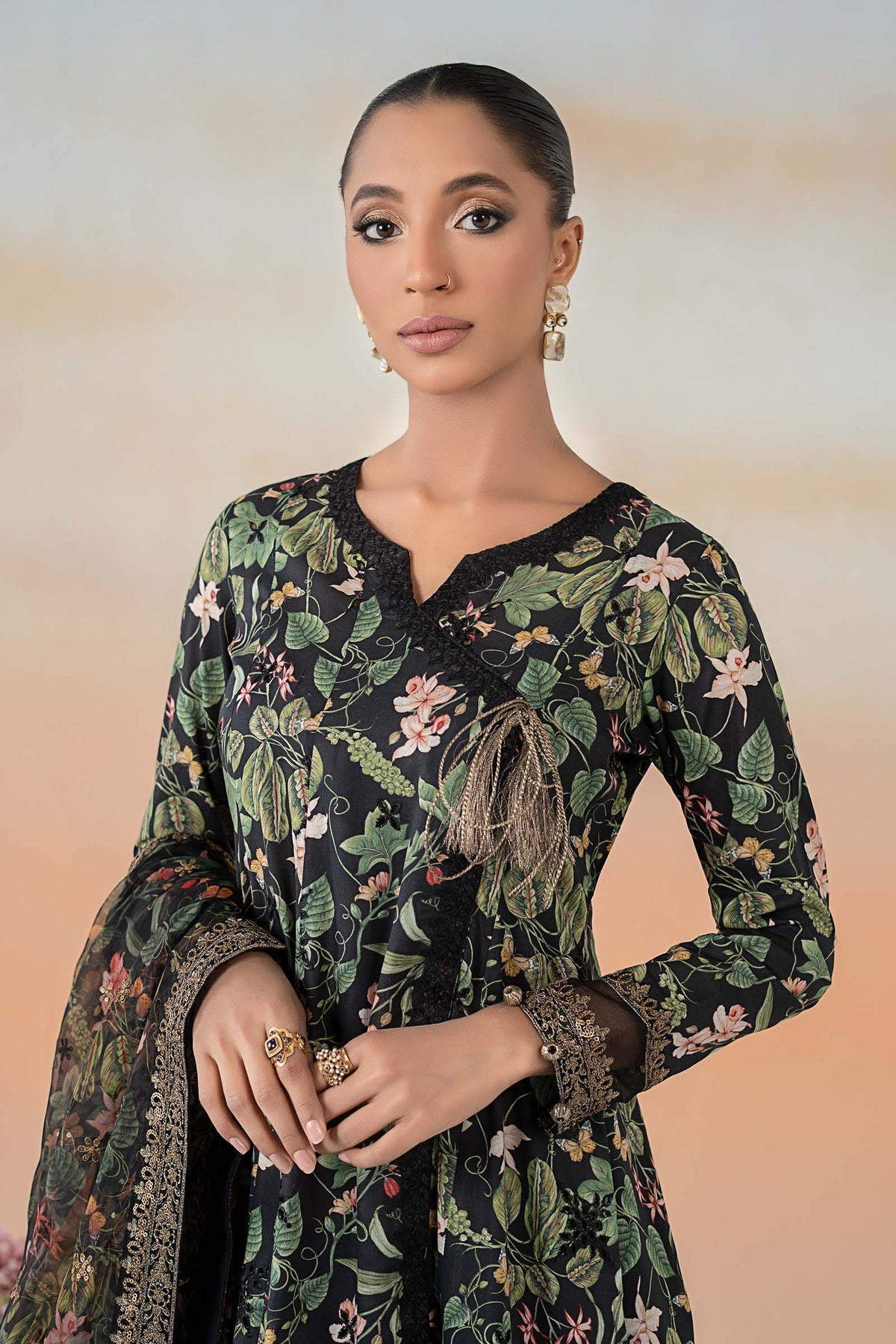 Maria B | Casual Pret 25 | DW-EF25-90 -  Maria B Ladies Clothes - Original Designer Dress - House of Maryam