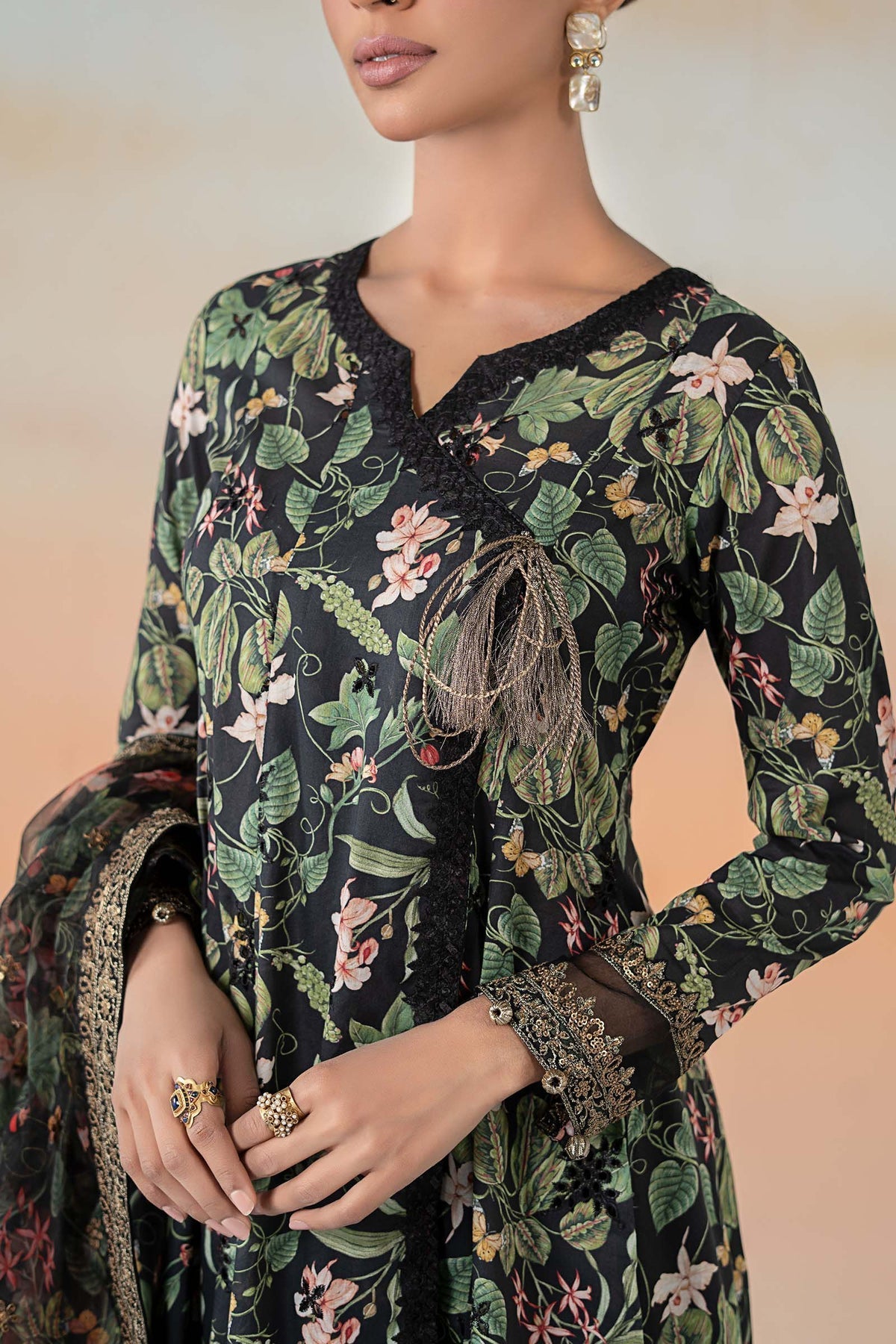 Maria B | Casual Pret 25 | DW-EF25-90 -  Maria B Ladies Clothes - Original Designer Dress - House of Maryam