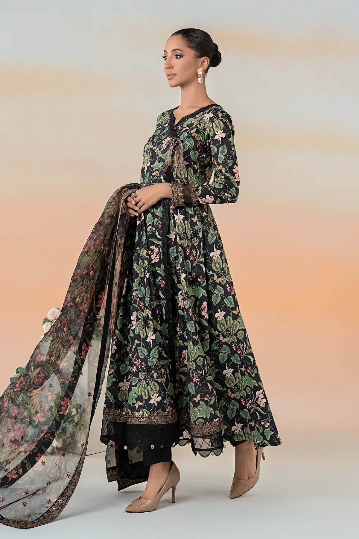 Maria B | Casual Pret 25 | DW-EF25-90 -  Maria B Ladies Clothes - Original Designer Dress - House of Maryam