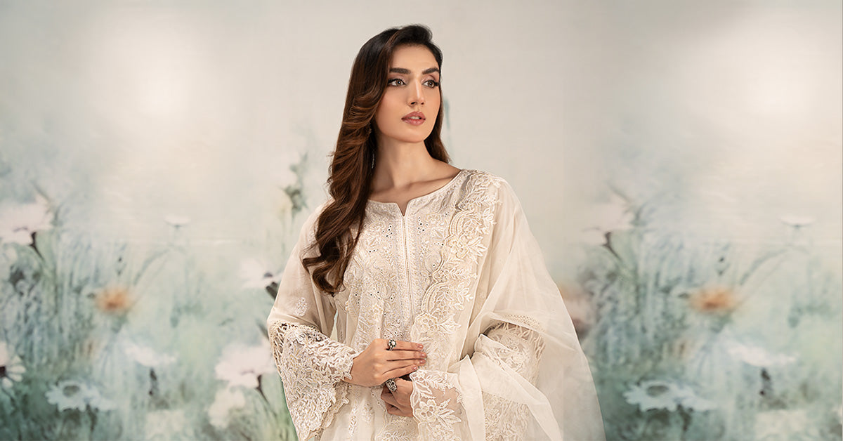 Maira B | Ready to Wear | DW-EF25-95 -  Maria B Luxury Pret -  House of Maryam