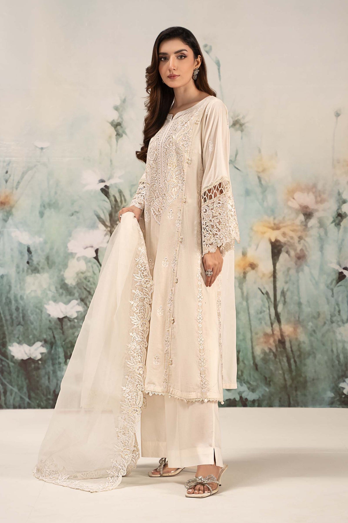 Maria B | Casual Pret 25 | DW-EF25-95 -  Maria B Ladies Clothes - Original Designer Dress - House of Maryam