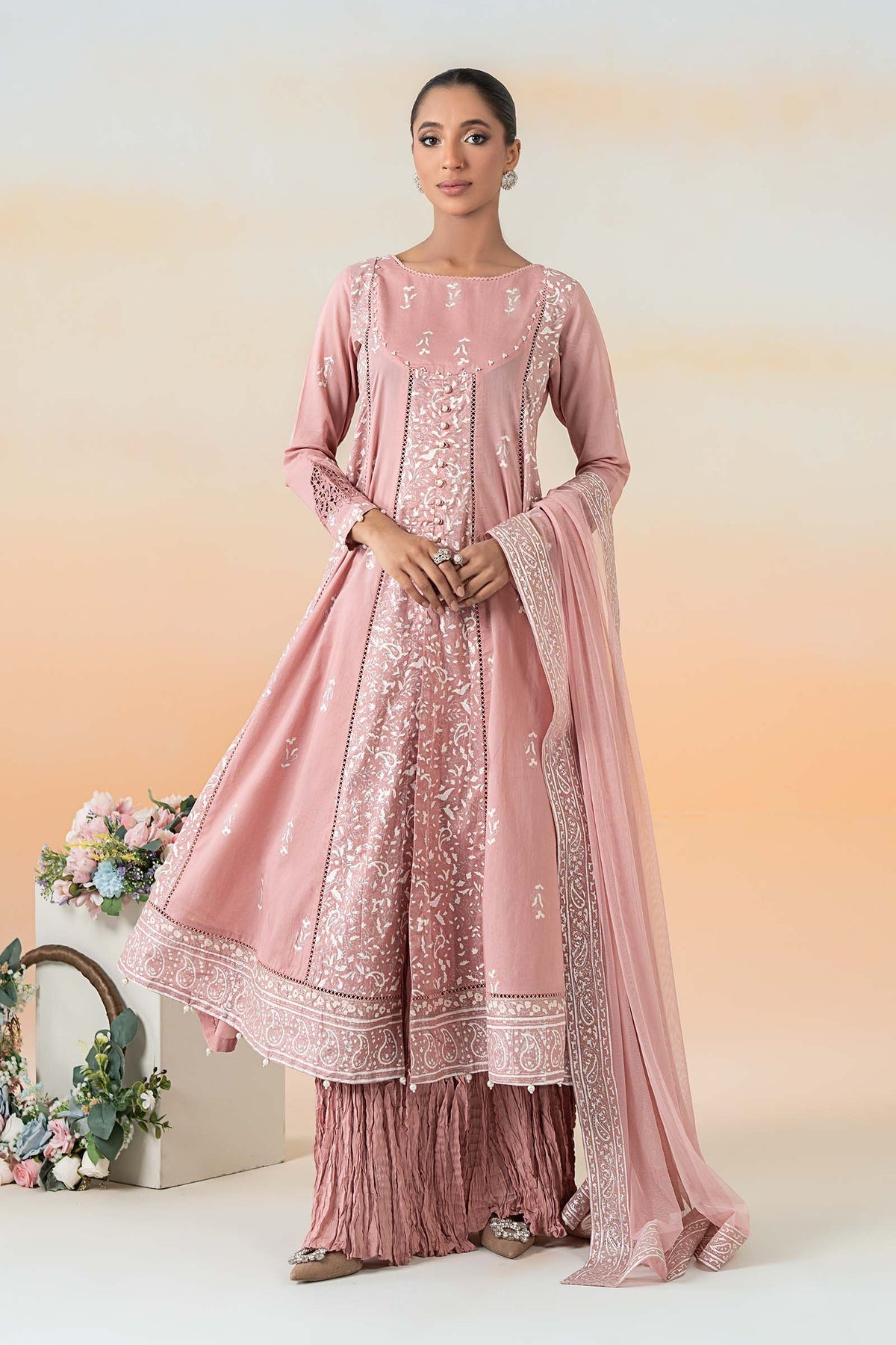 Maria B | Casual Pret 25 | DW-EF25-97 -  Maria B Ladies Clothes - Original Designer Dress - House of Maryam