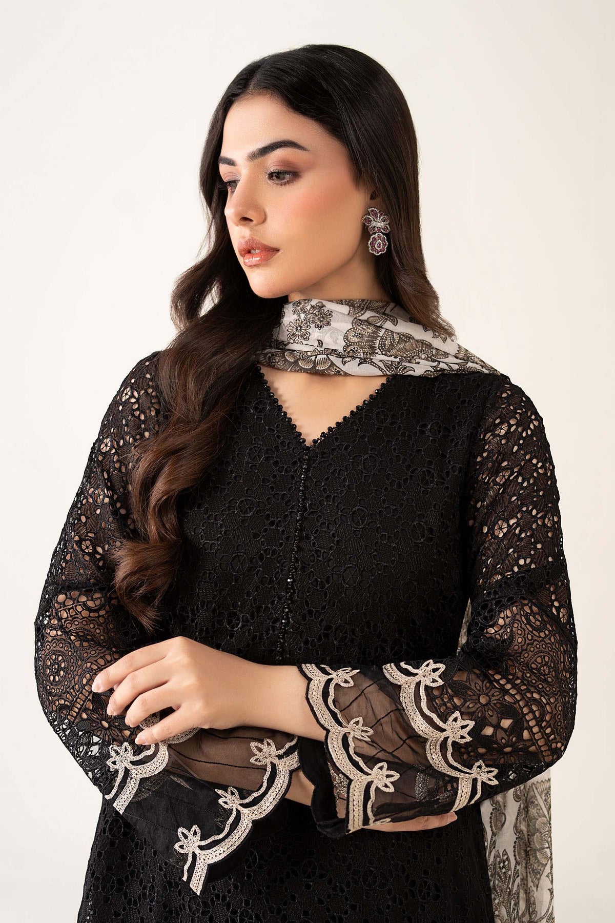 Maria B | Pre Fall 25 | Chiffon Suit 06 -  Maria B Ladies Clothes - Original Designer Dress - House of Maryam