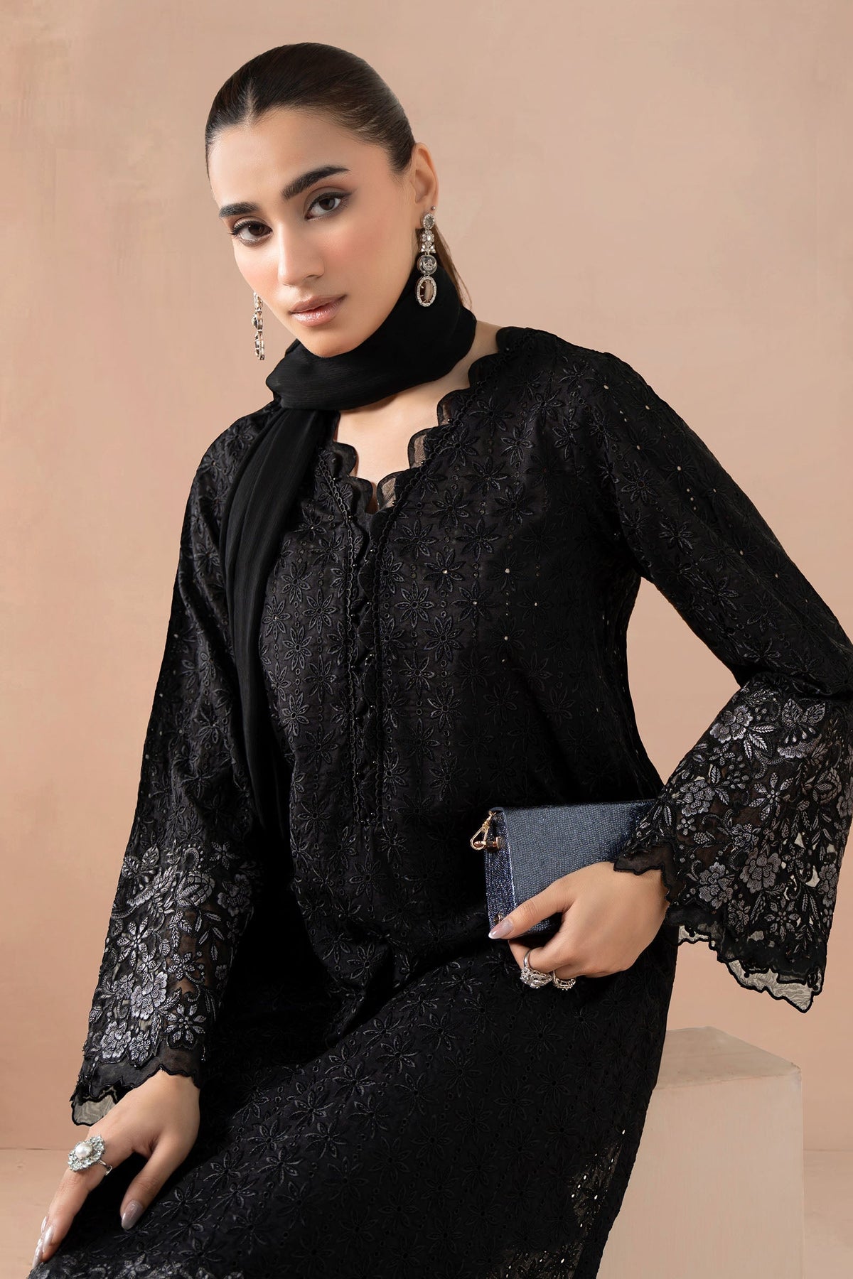 Maria B | Pre Fall Dresses | 3 Piece Embroidered Lawn Suit SS, image 4
